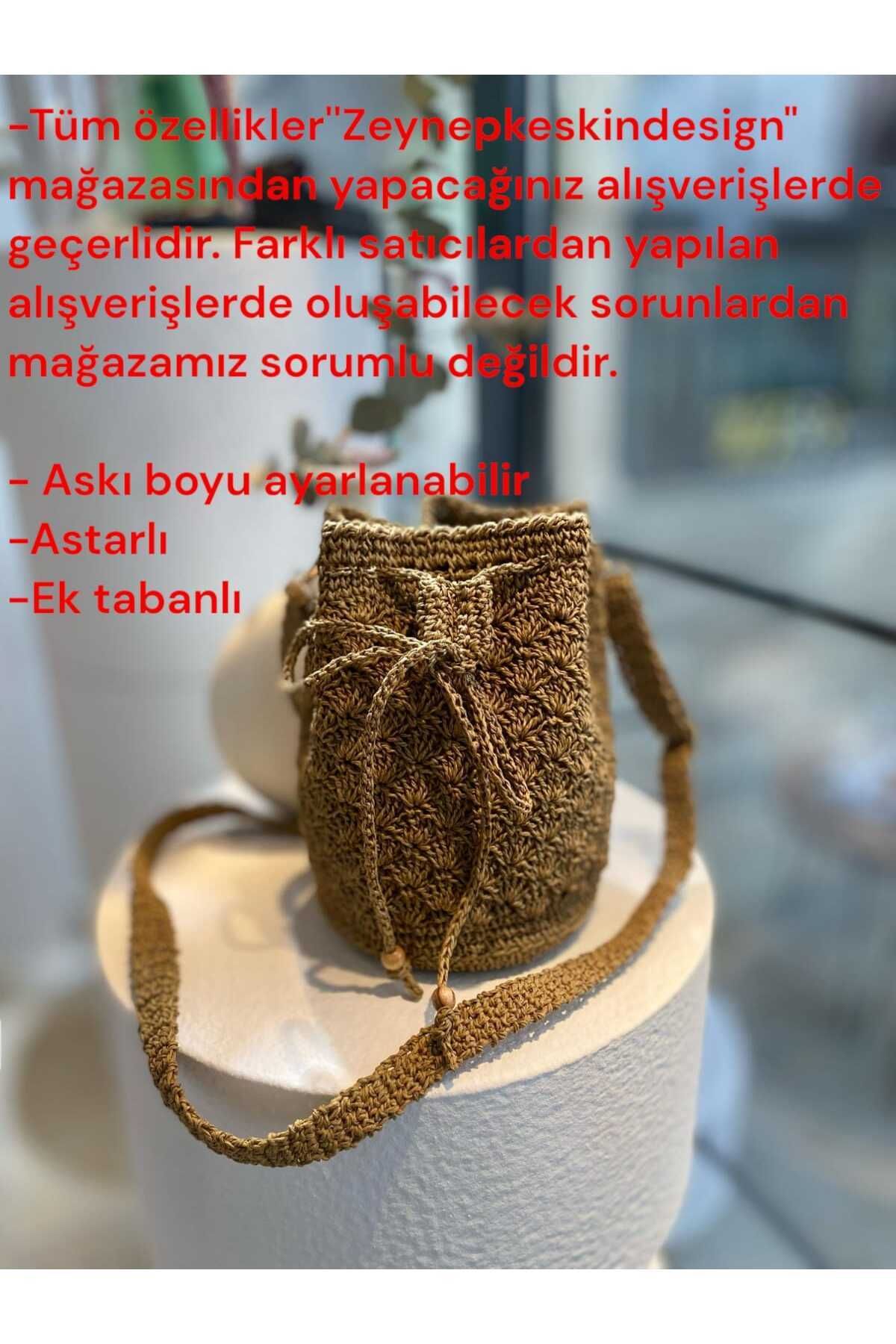 Zeynep Çanta Geanta Tricotata Manual, Geanta De Paie, Geanta De Umar Dama, Geanta De Plaja Femeie - One Size