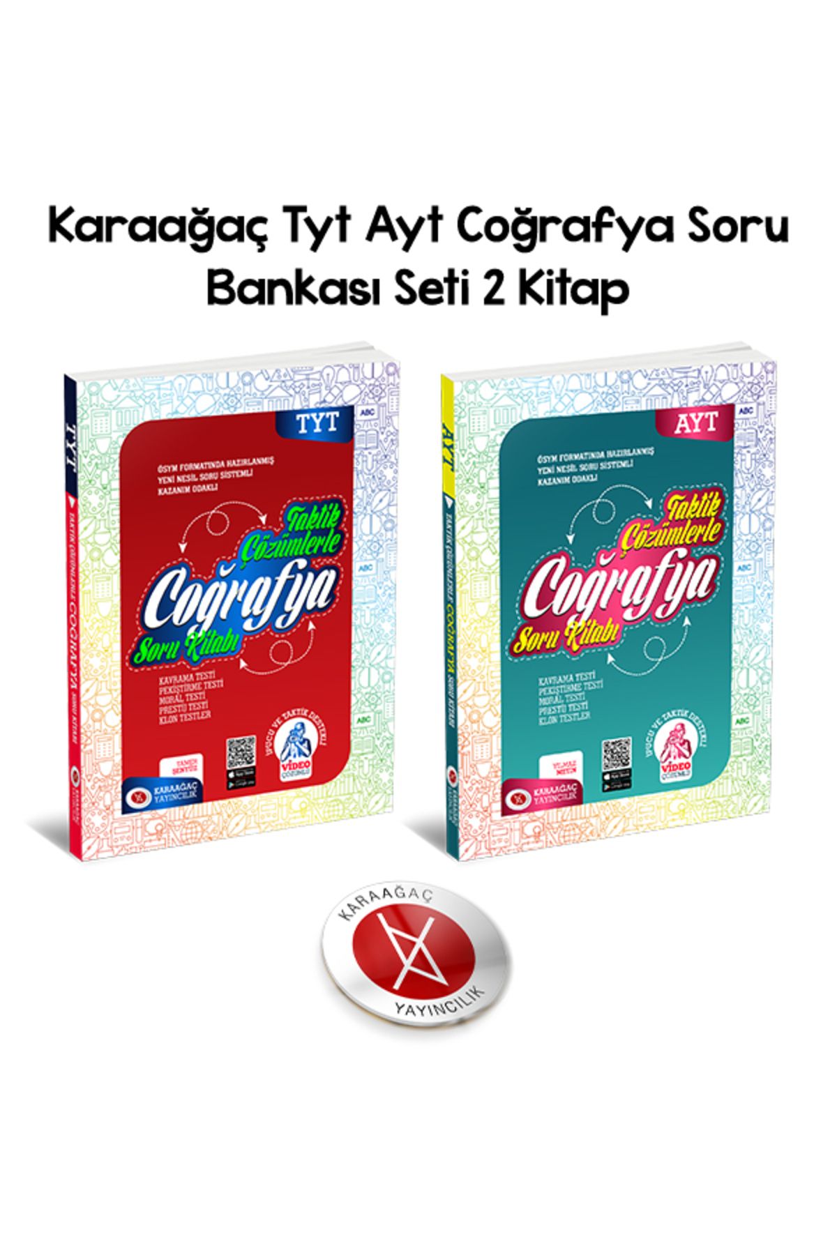 Kırtasiye seti ve Karaağaç Tyt Ayt Coğrafya Soru Bankası Seti 2 Kitap Kırtasiye seti ve Karaağaç Tyt Ayt Coğrafya Soru Bankası Seti 2 Kitap