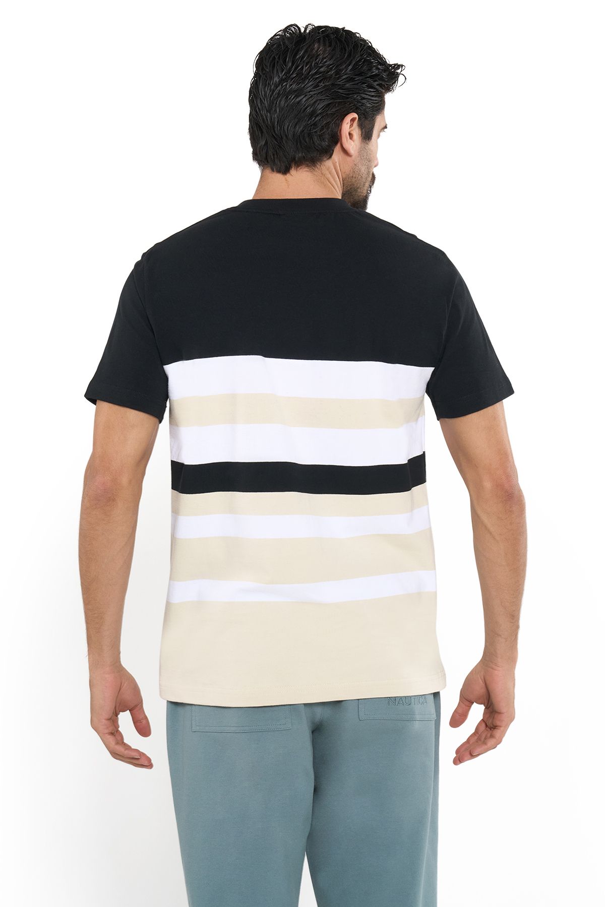 Nautica-Men's Cotton Black T-Shirt – Classic Essential for Casual Look 3