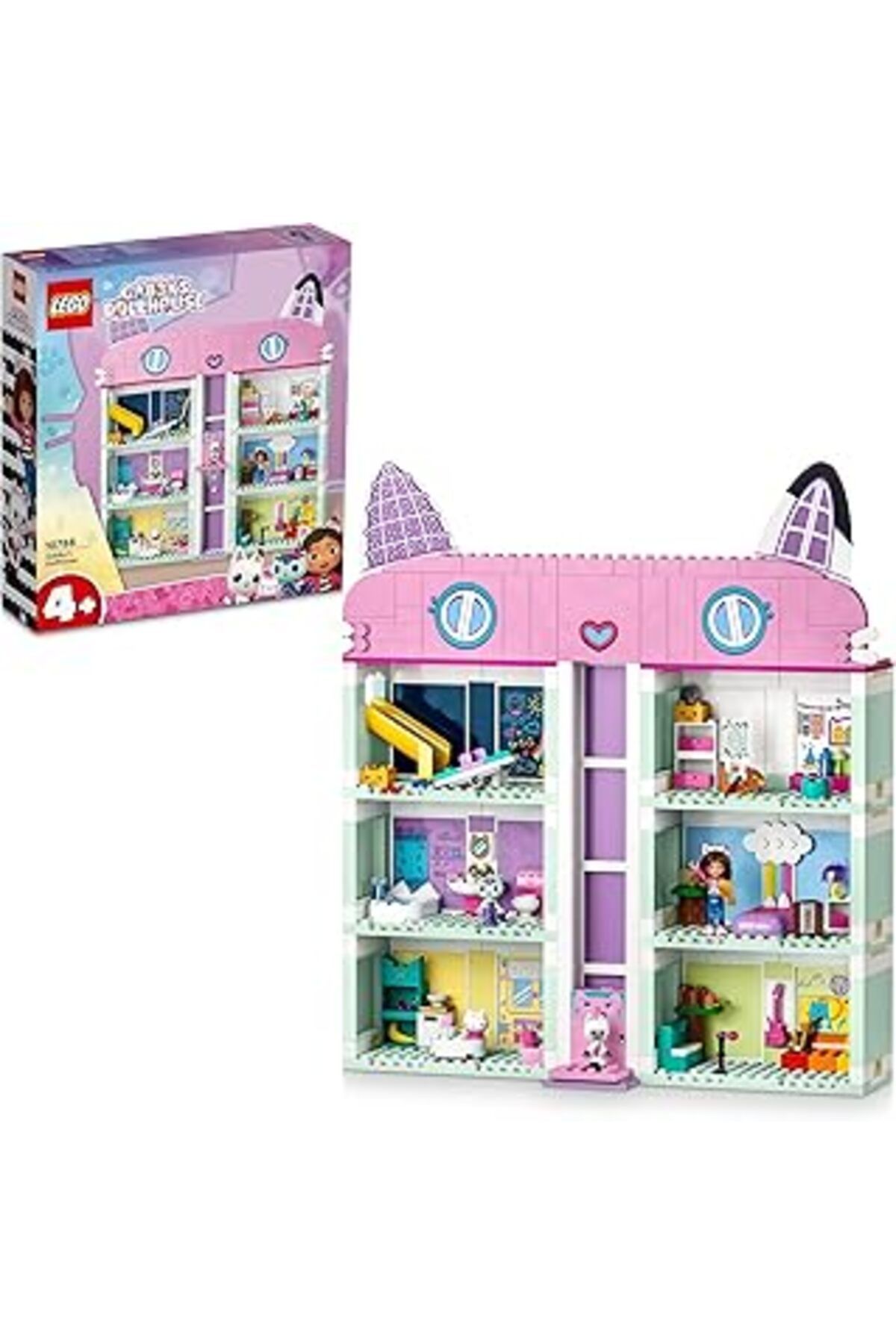 Mu Art Ahşap Lego® Gabby’S Dollhouse 10788-4 Yaş Ve Üzeri Çocuklar Için Orijinal Detaylarla Dolu 8 Odalı Bir Ev