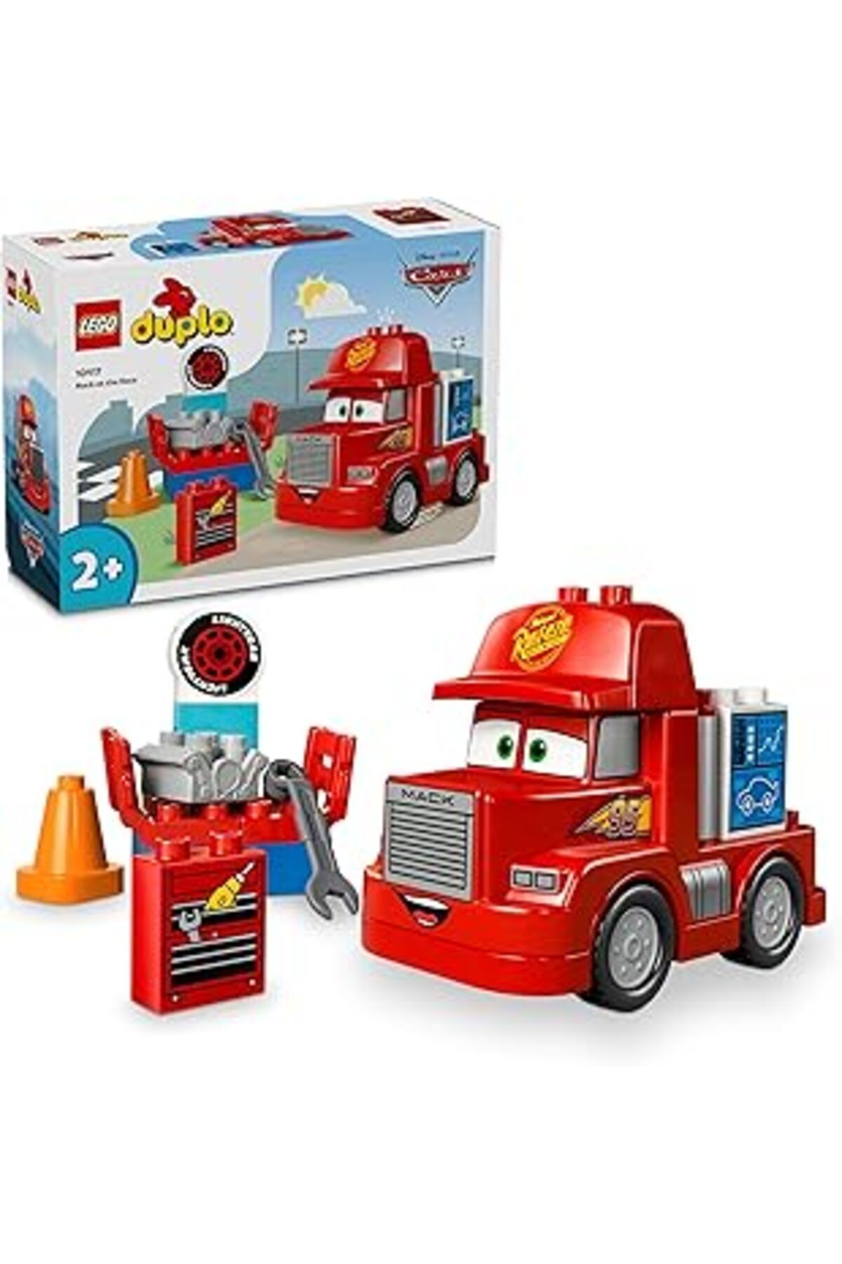 Mu Art Ahşap Lego® Duplo® | Disney Ve Pixar Arabalar Mack Yarışta 10417-2 Yaş Ve Üzeri Çocuklar Için Eğitici Oyu