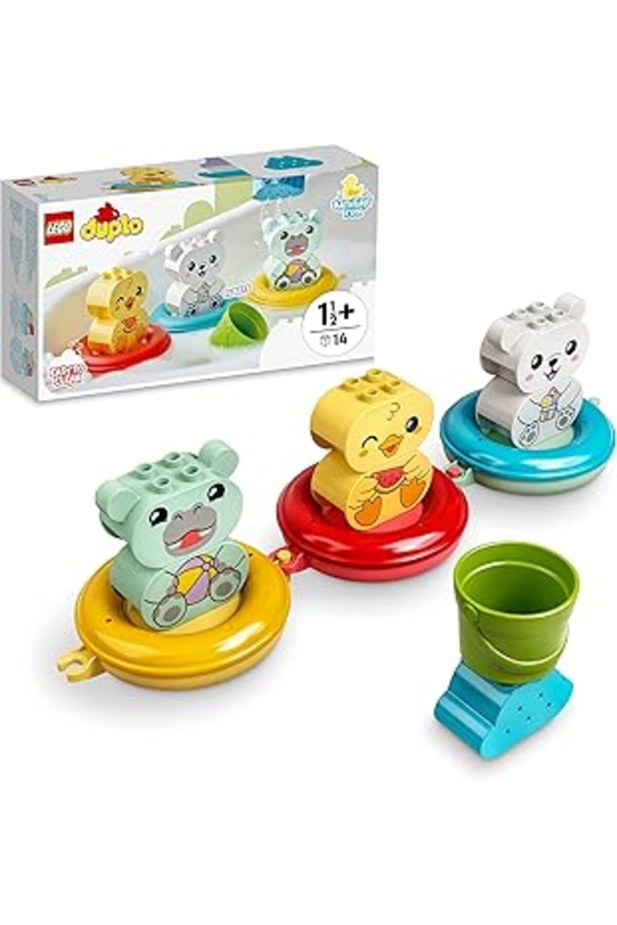 Mu Art Ahşap Lego® Duplo® İlk Banyo Zamanı Eğlencesi: Yüzen Hayvan Treni 10965-18 Ay Ve Üzeri Okul Öncesi Yaştak