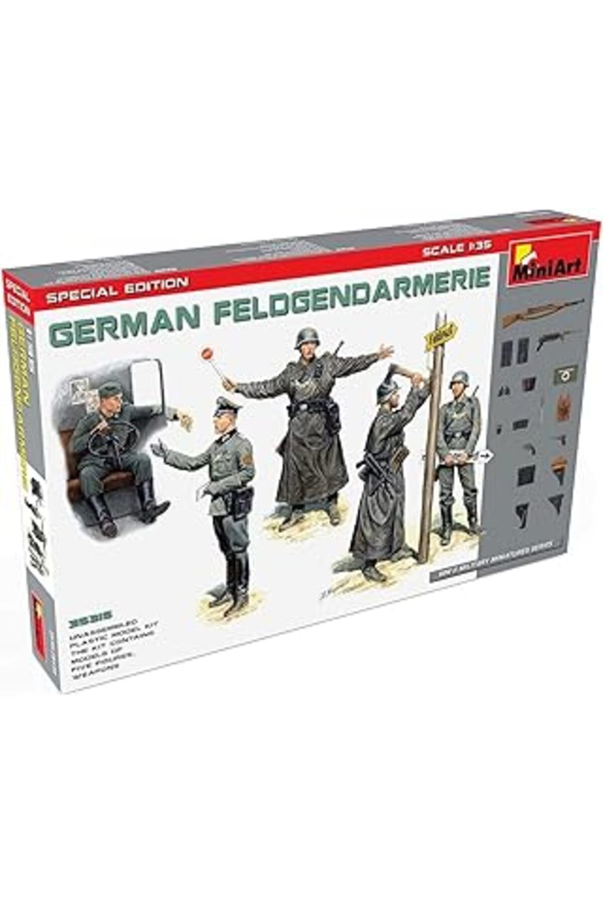 Mu Art Ahşap Miniart 35315 1:35 Alman Jandarma Ekibi. Özel Üretim