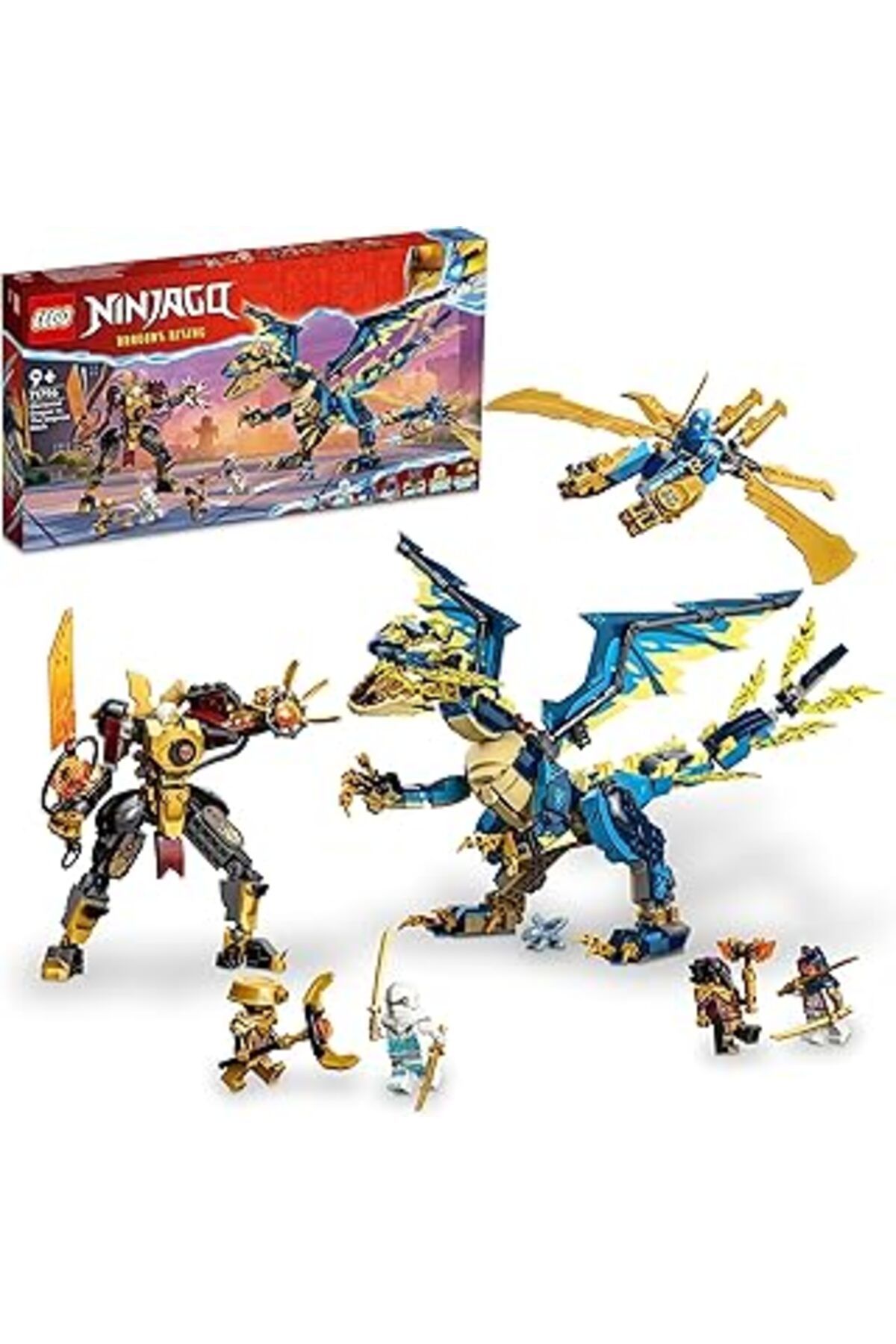 Mu Art Ahşap Lego® Ninjago® Element Ejderhası İmparatoriçe Robotuna Karşı 71796 Oyuncak Yapım Seti (1038 Parça)
