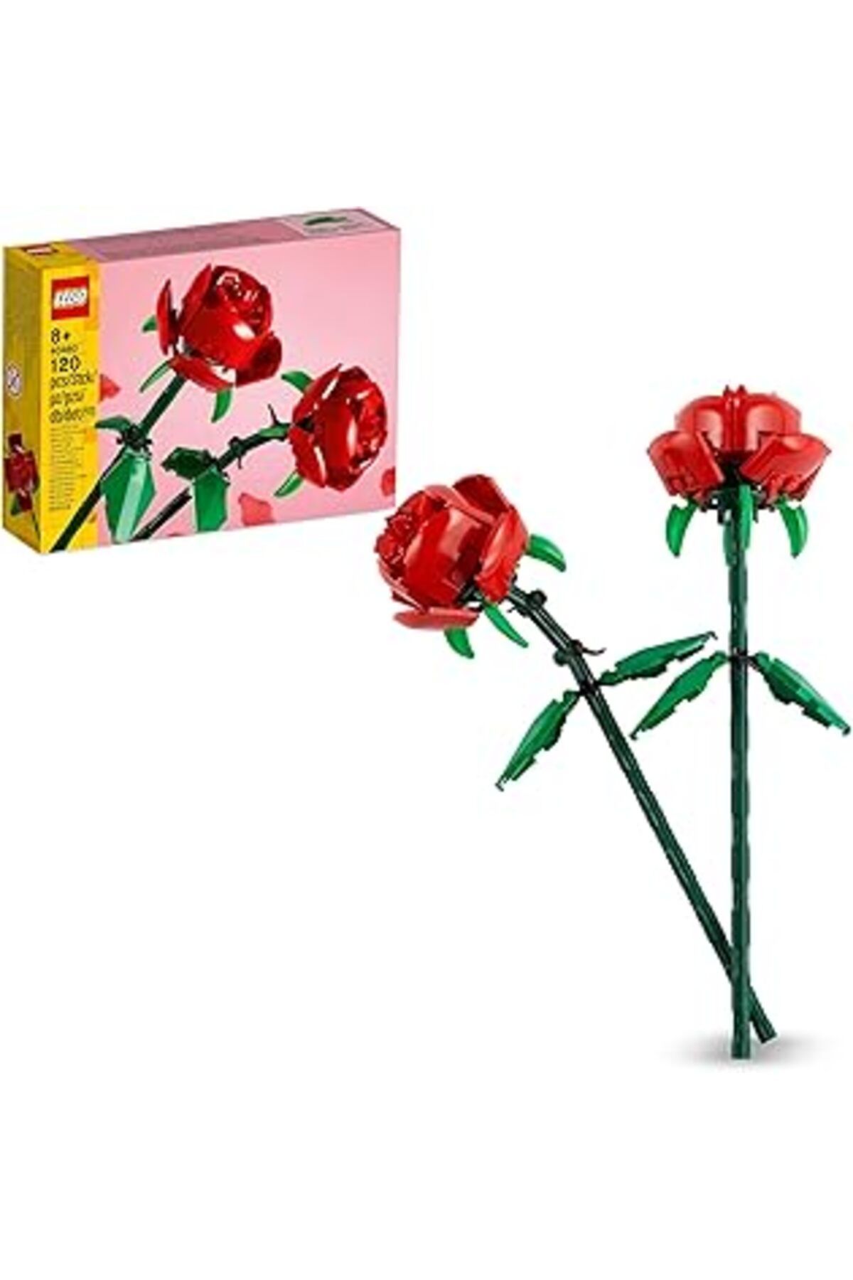 Mu Art Ahşap Lego® Icons Gül 40460 - Dekoratif, Koleksiyonluk Ve Sergilenebilir Çiçek Modeli Yapım Seti (120 Par
