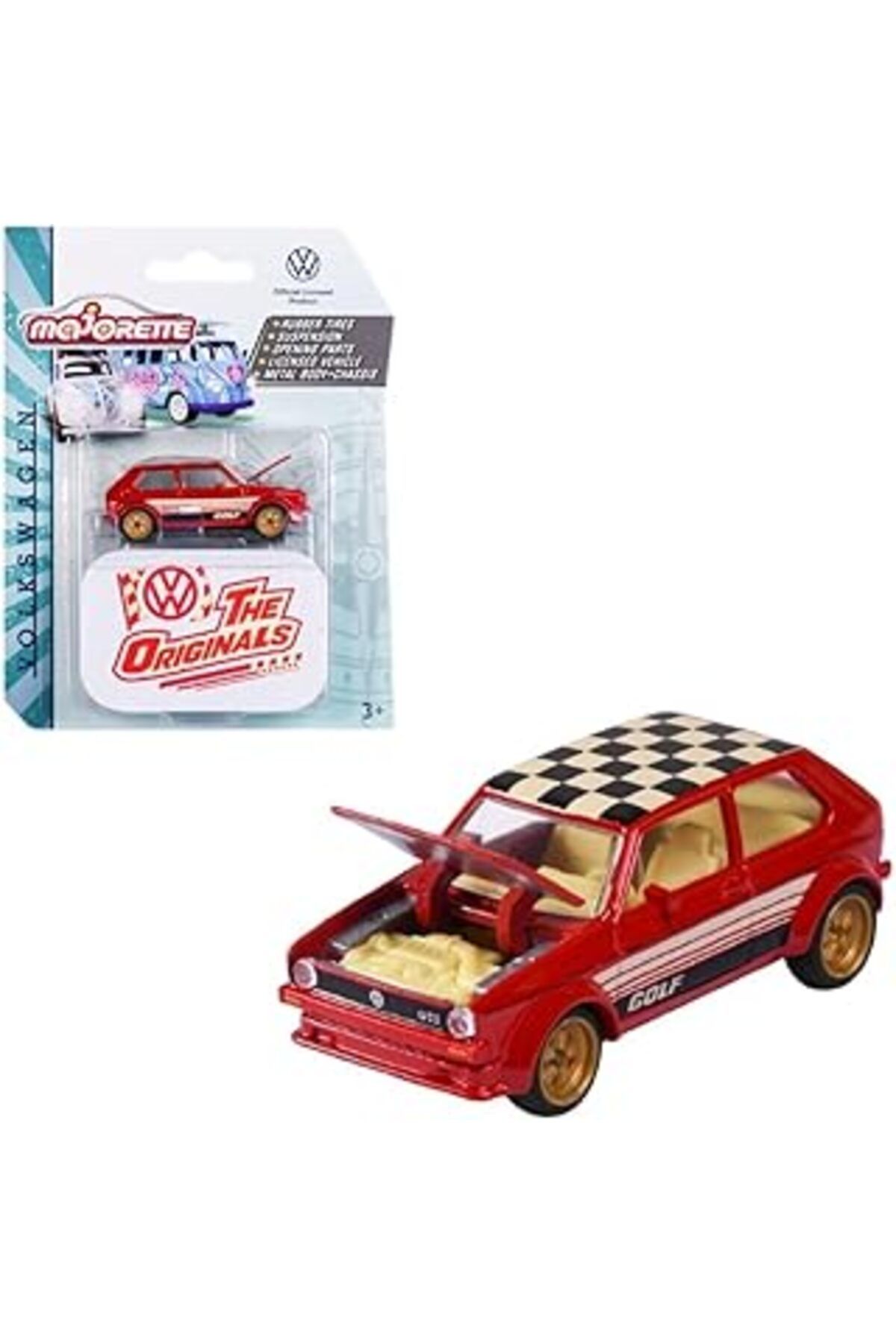 Mu Art Ahşap Majorette Vw The Originals Deluxe Serisi Volkswagen Golf Mk 1 Kırmızı