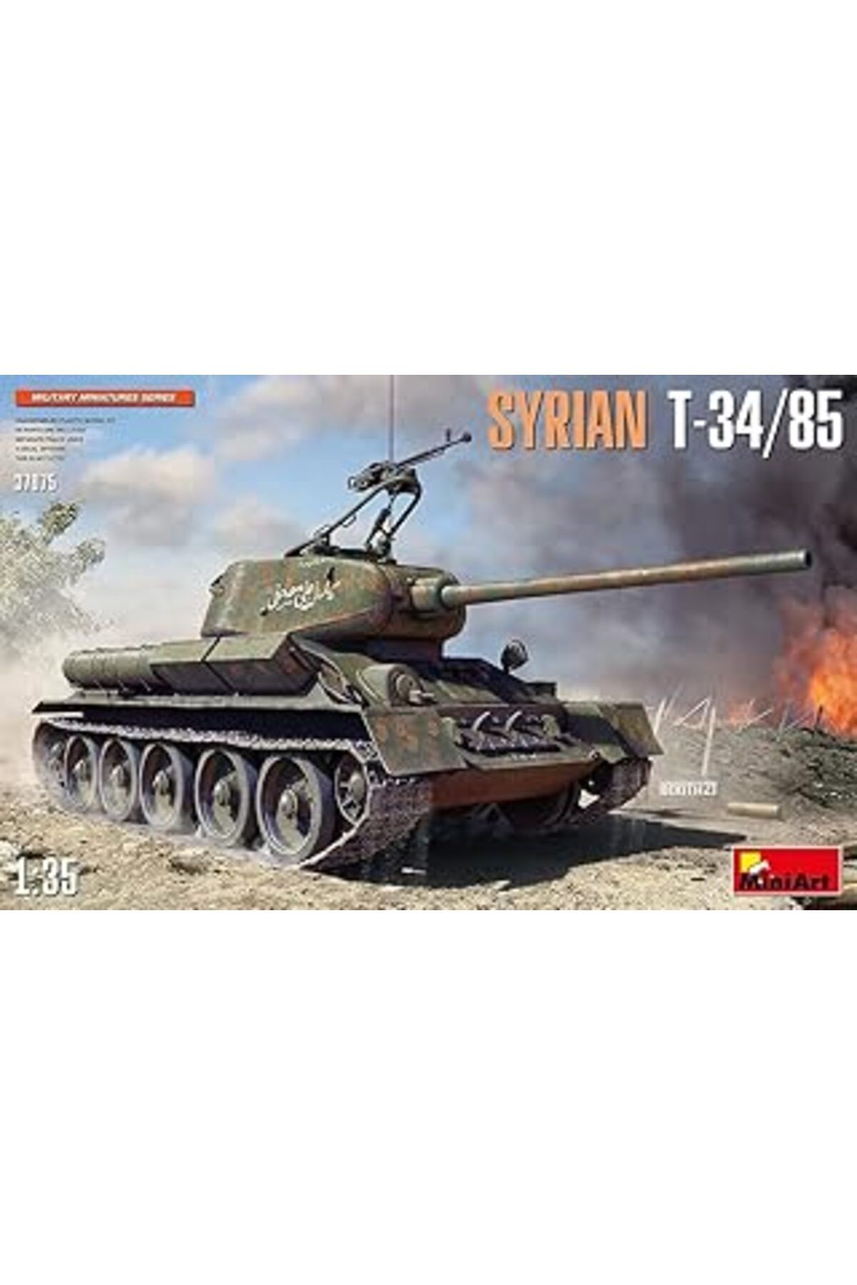 Mu Art Ahşap Miniart 37075-1/35 Ölçekli Suriye T-34/85 Plastik Model Kiti Wwii Minyatürler