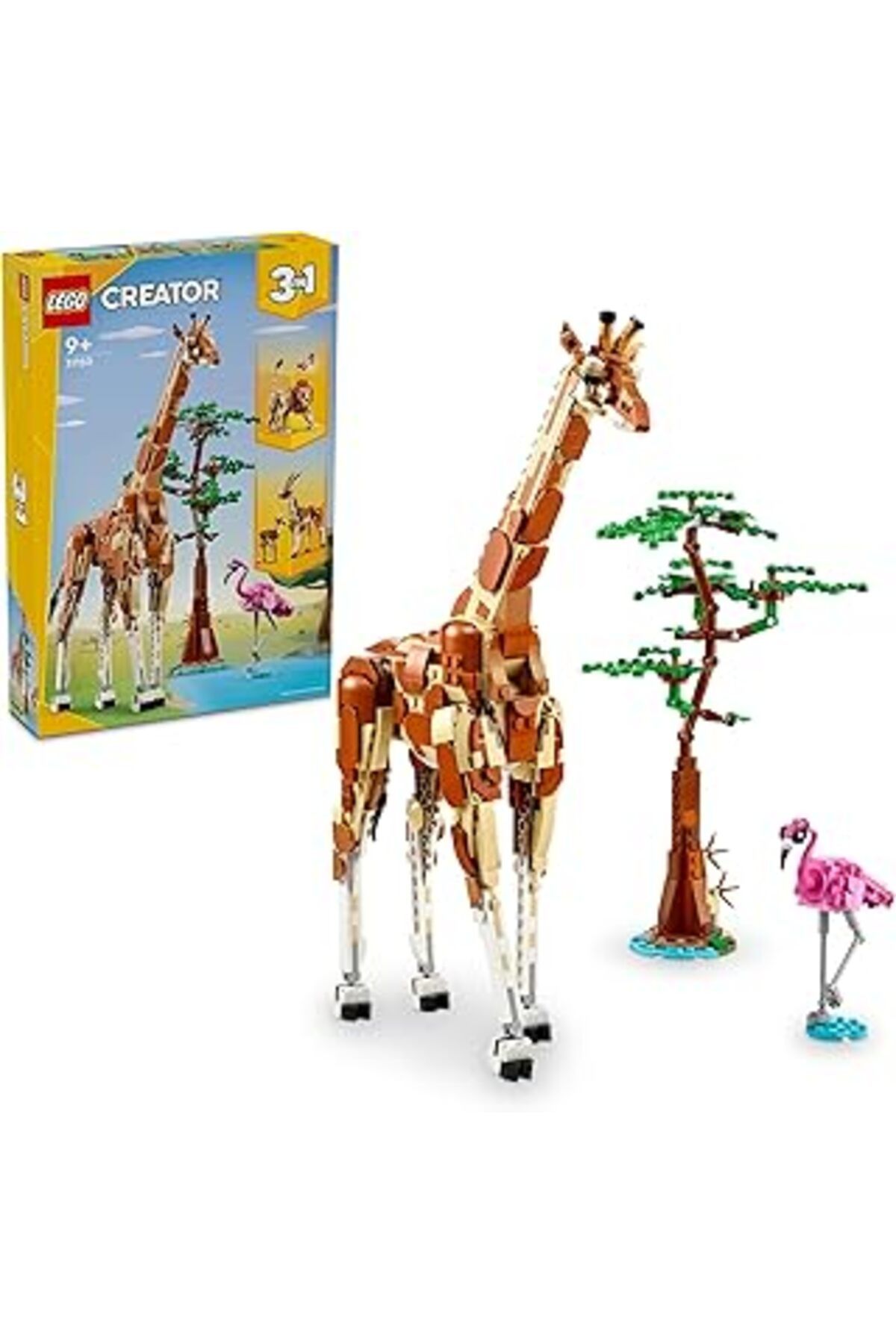 Mu Art Ahşap Lego Creator Vahşi Safari Hayvanları 31150-9 Yaş Ve Üzeri Çocuklar Için İnşa Edilebilen Zürafa, Cey