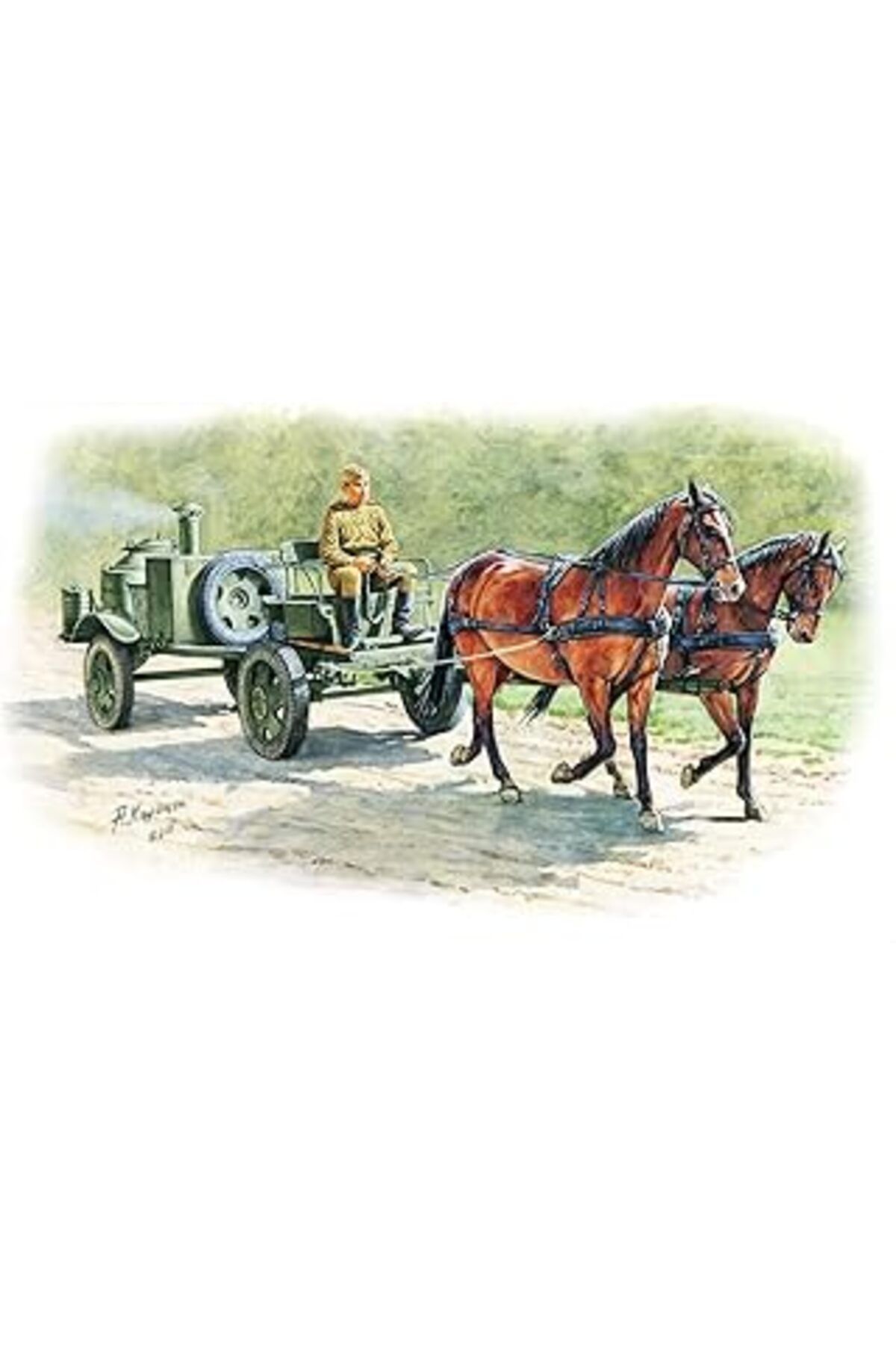 Mu Art Ahşap Miniart Ma35057 – 1/35 Sovyet Atlar Feldkueche Kp-42