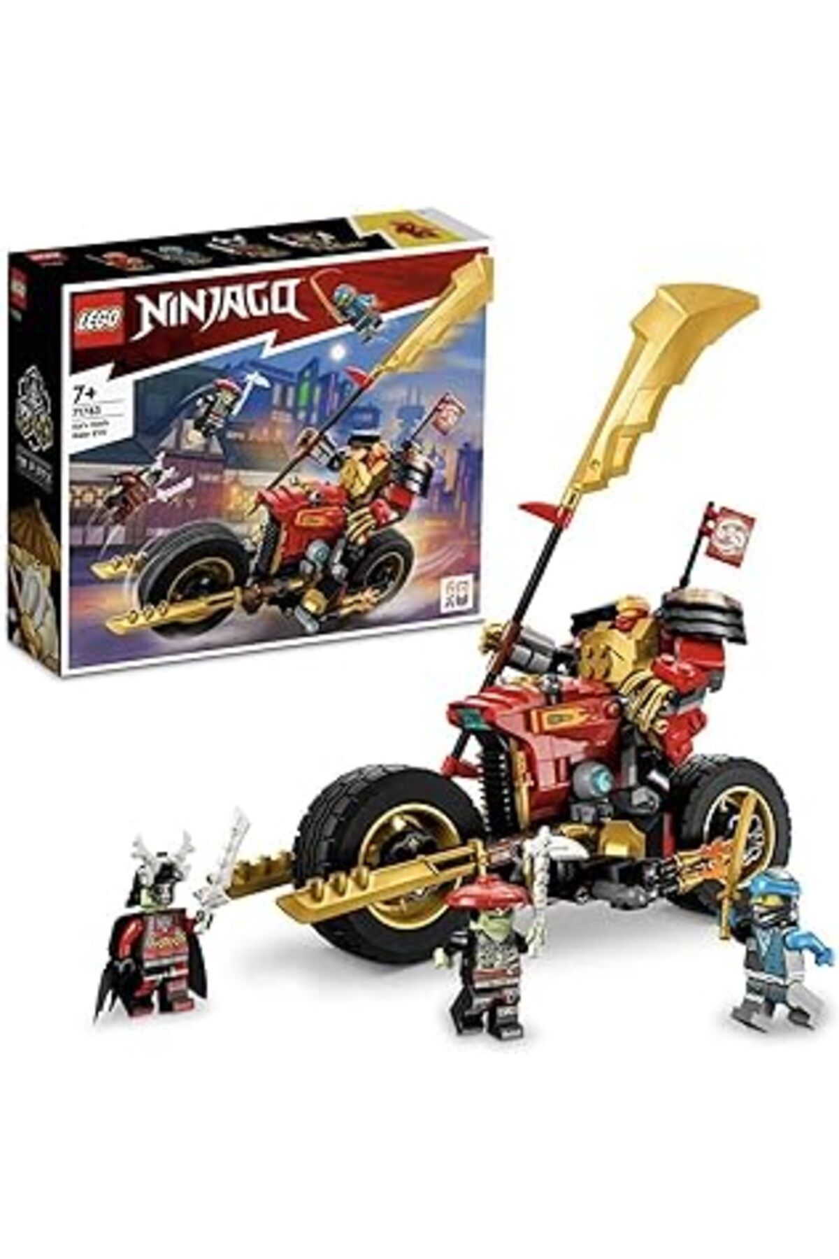 Mu Art Ahşap Lego® Ninjago® Kai’Nin Robot Motosikleti Evo 71783-7 Yaş Ve Üzeri Çocuklar Için Kai Ve İskelet Mini