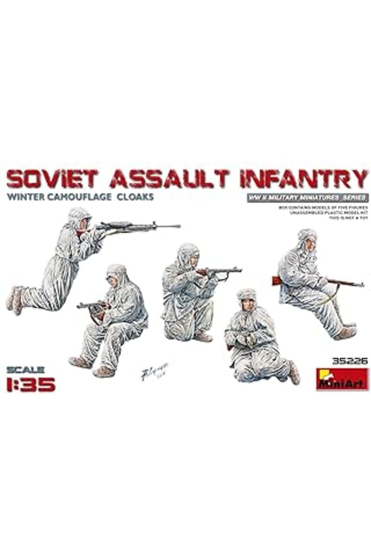 Mu Art Ahşap Miniart 35226 – Figürler Soviet Assault Infantry Kış Camouflag Cloaks