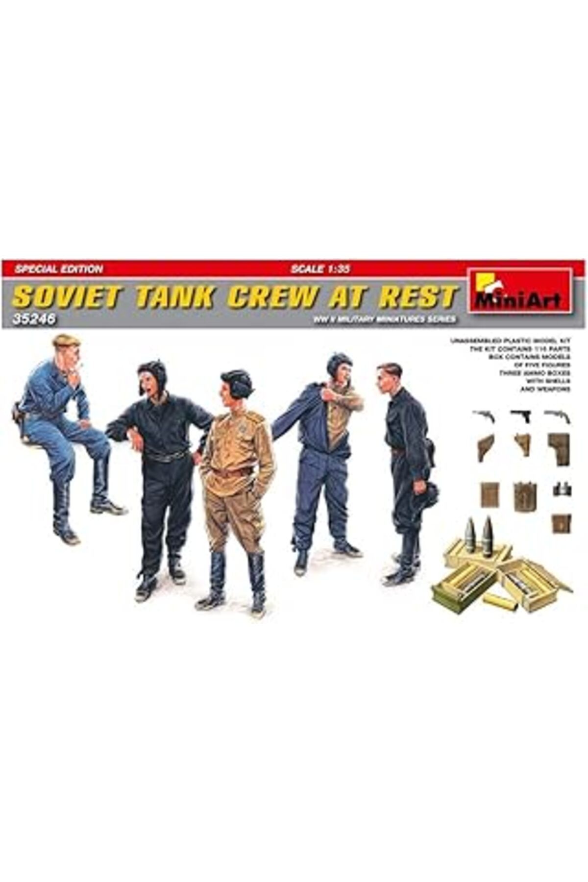 Mu Art Ahşap Miniart 35246 Figür Soviet Tank Crew At Rest. Special Edition ""