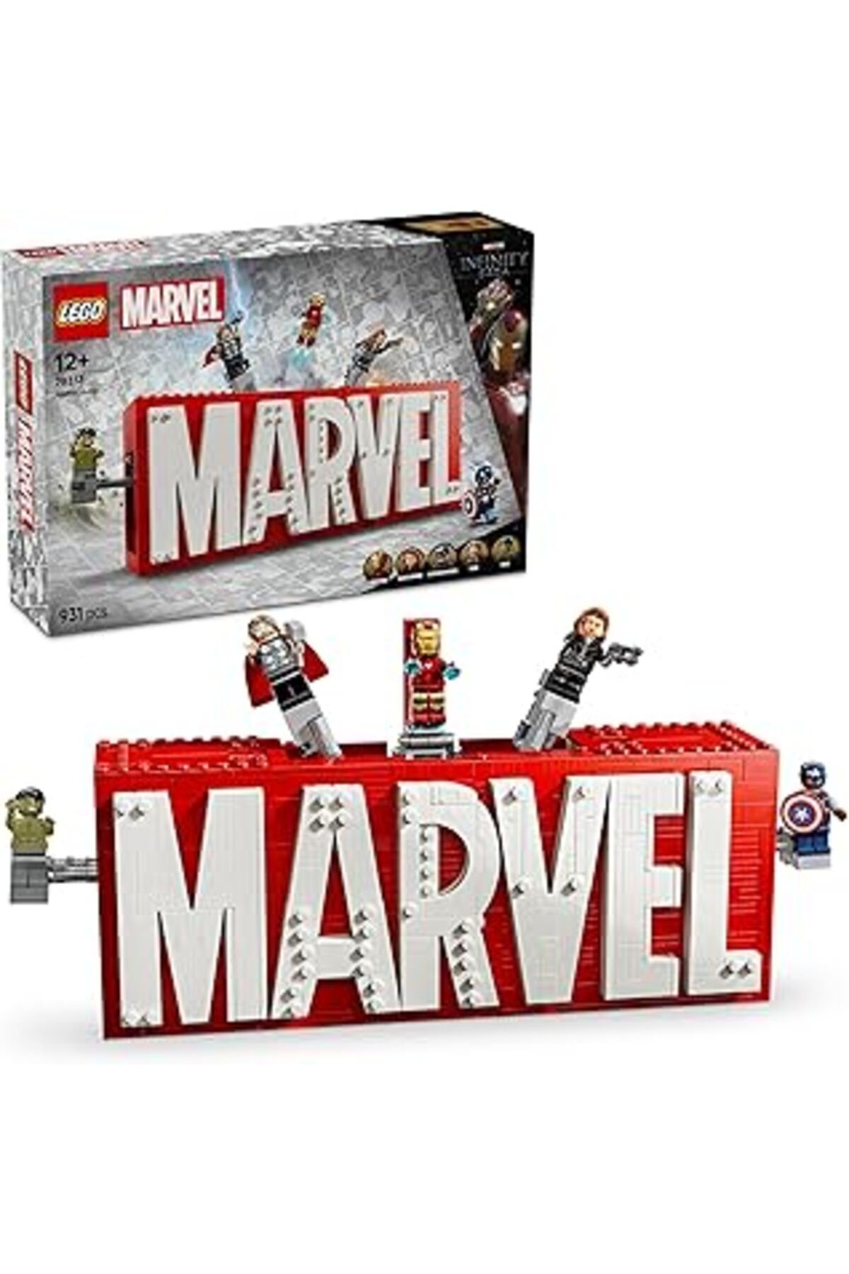 Mu Art Ahşap Lego Marvel: Marvel Logosu Ve Minifigürleri 76313 - Süper Kahraman Sevenler Için Avengers Karakterl