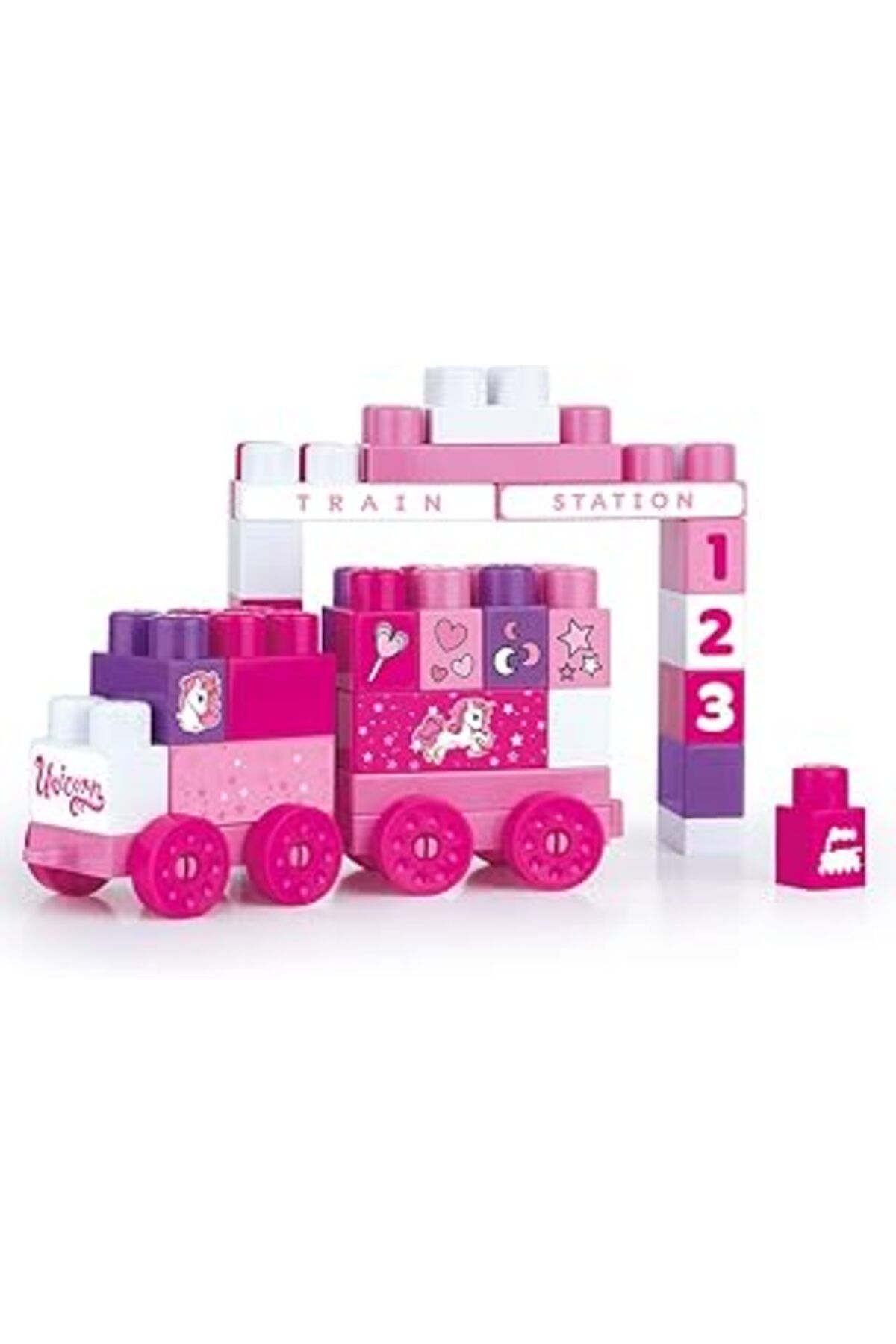 Mu Art Ahşap Dolu Unicorn Çantalı Mega Blok 45 Pcs