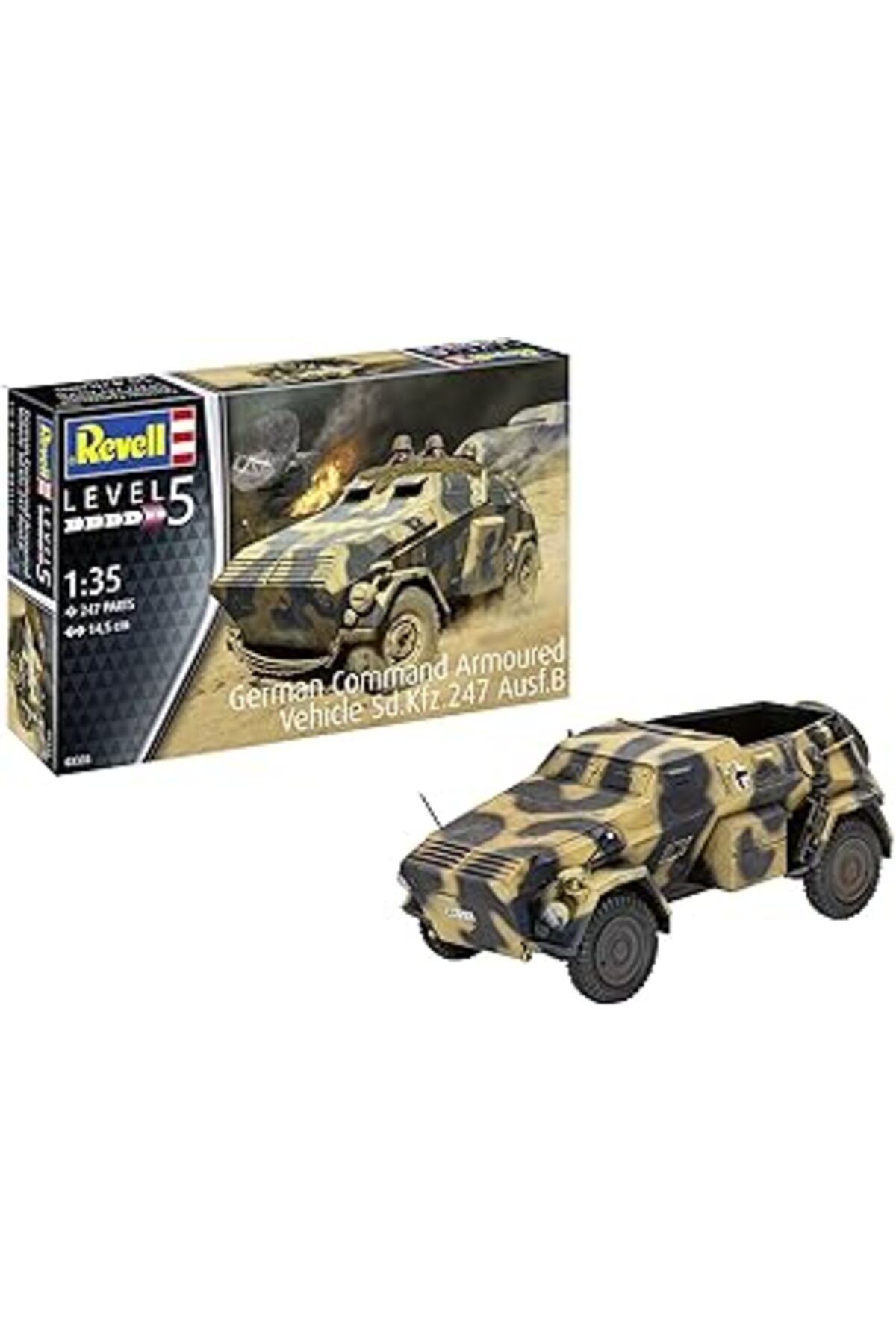 NETWORK ART Revell German Command Zırhlı Araç Sd.Kfz.247 Ausf.B Model Kit Askeri Araç