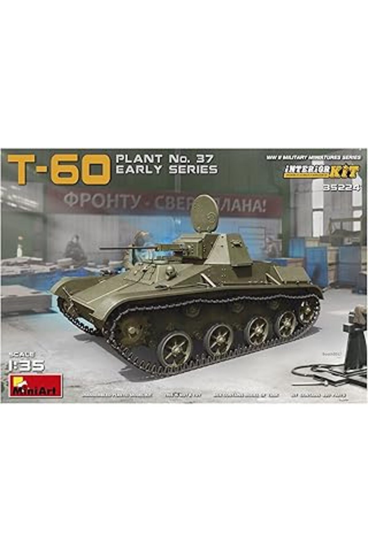 Mu Art Ahşap Miniart "35224 Montajlık Model T-60Early Series Interior"