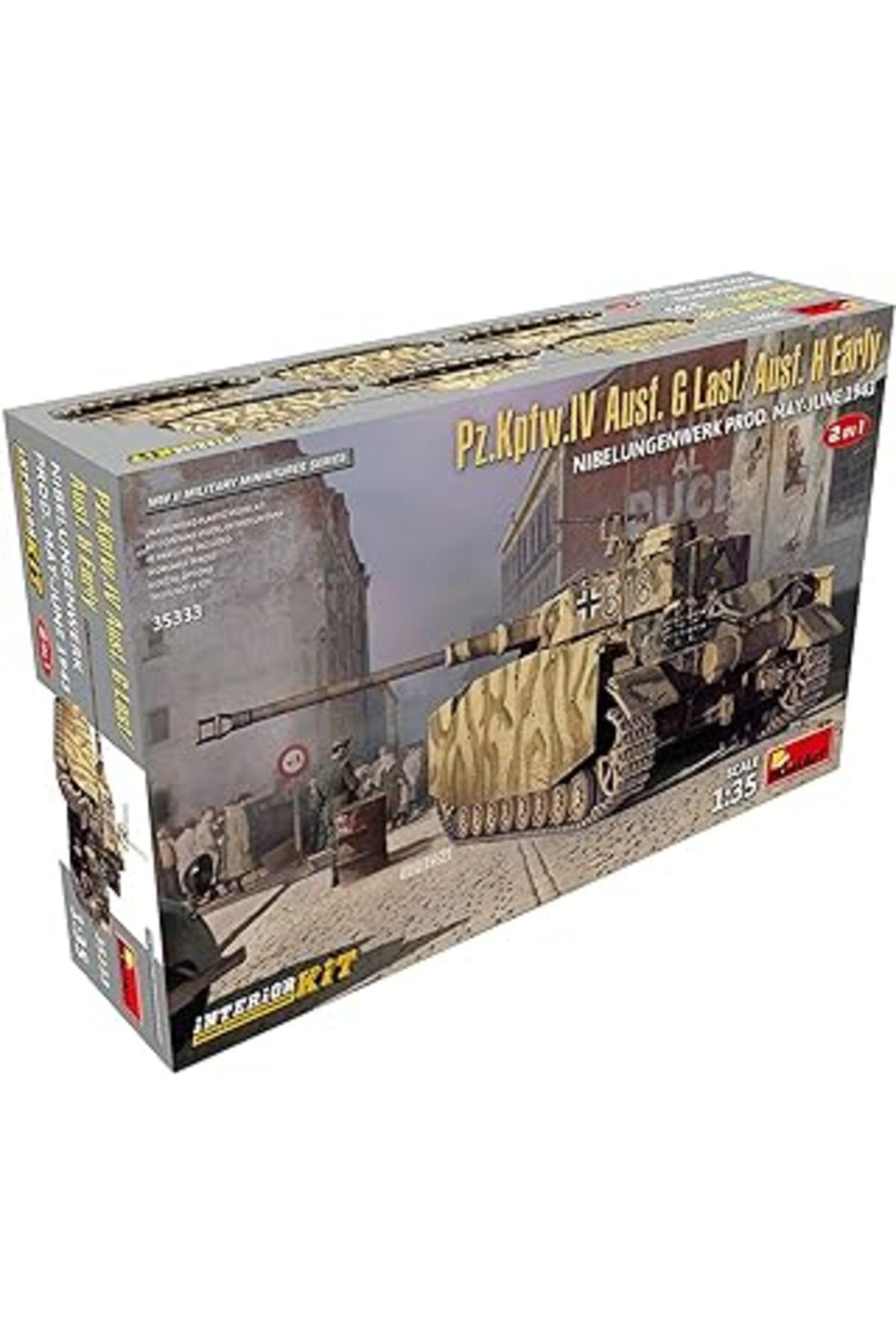 Mu Art Ahşap Miniart 35333 1:35 Pz.Kpfw.Iv Ausf. G-Last/H-Early Nibelungenwerk Prod. (Mayıs-Haziran 1943) 2In1 I