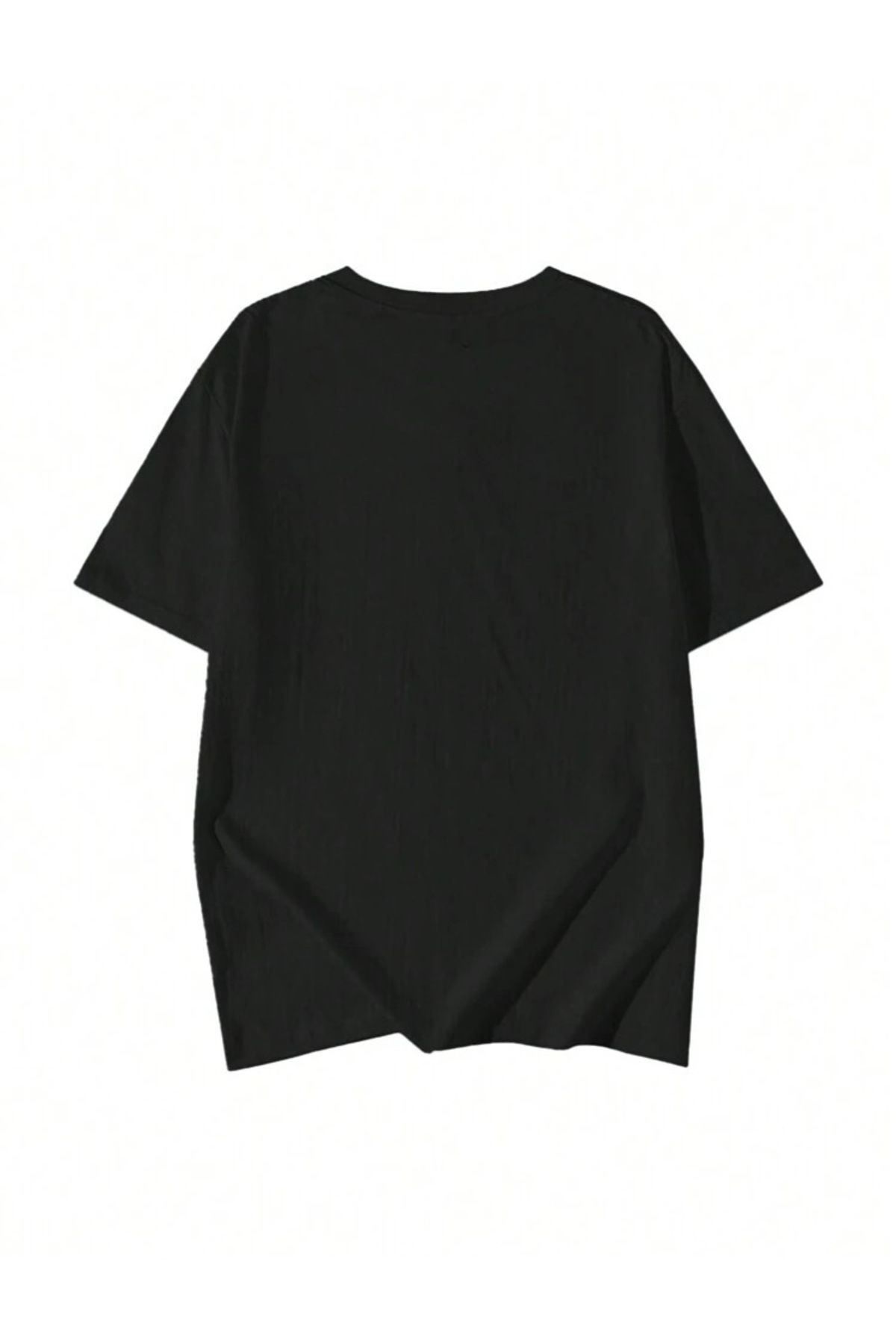 VBSVİBES-BLACK OVERSIZE BASIC STANOADO TSHIRT 2