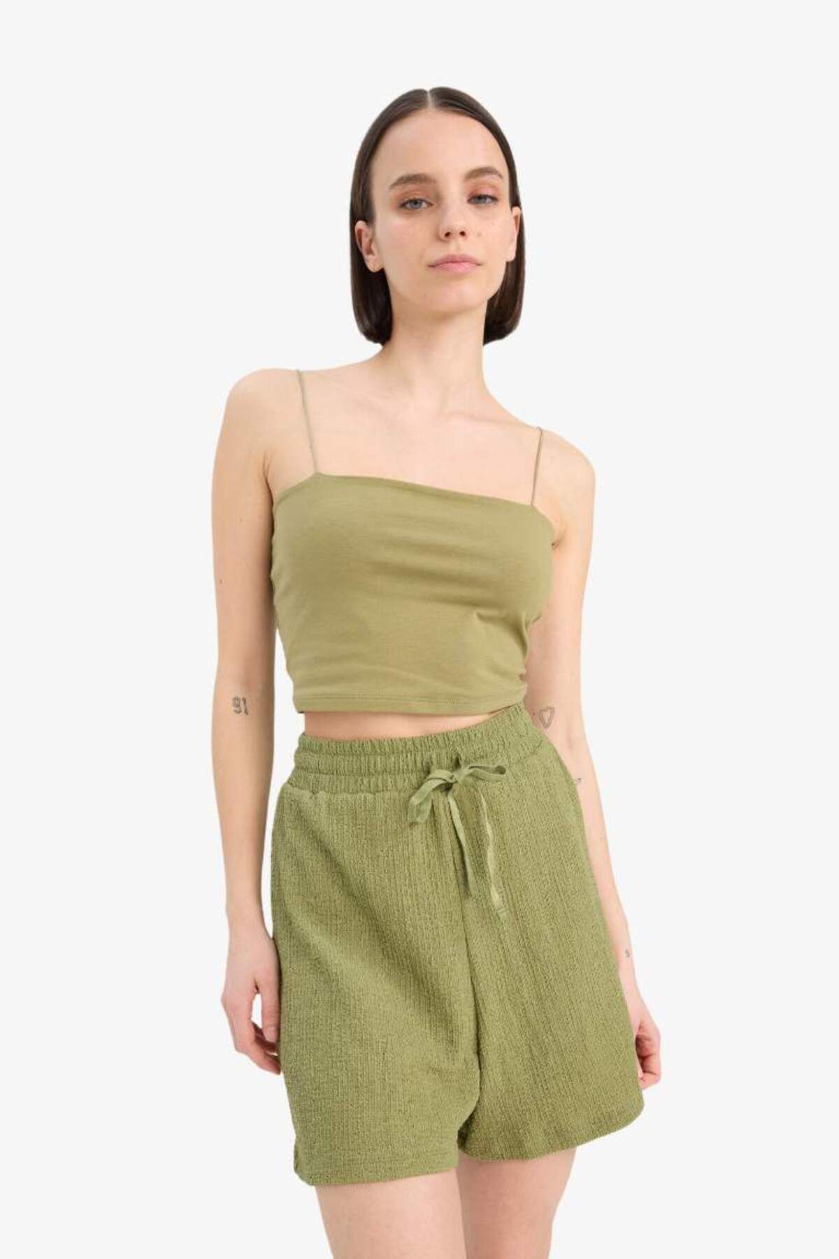 DeFacto-Cool Loose Fit Wrap Shorts A6223Ax25Sm 3