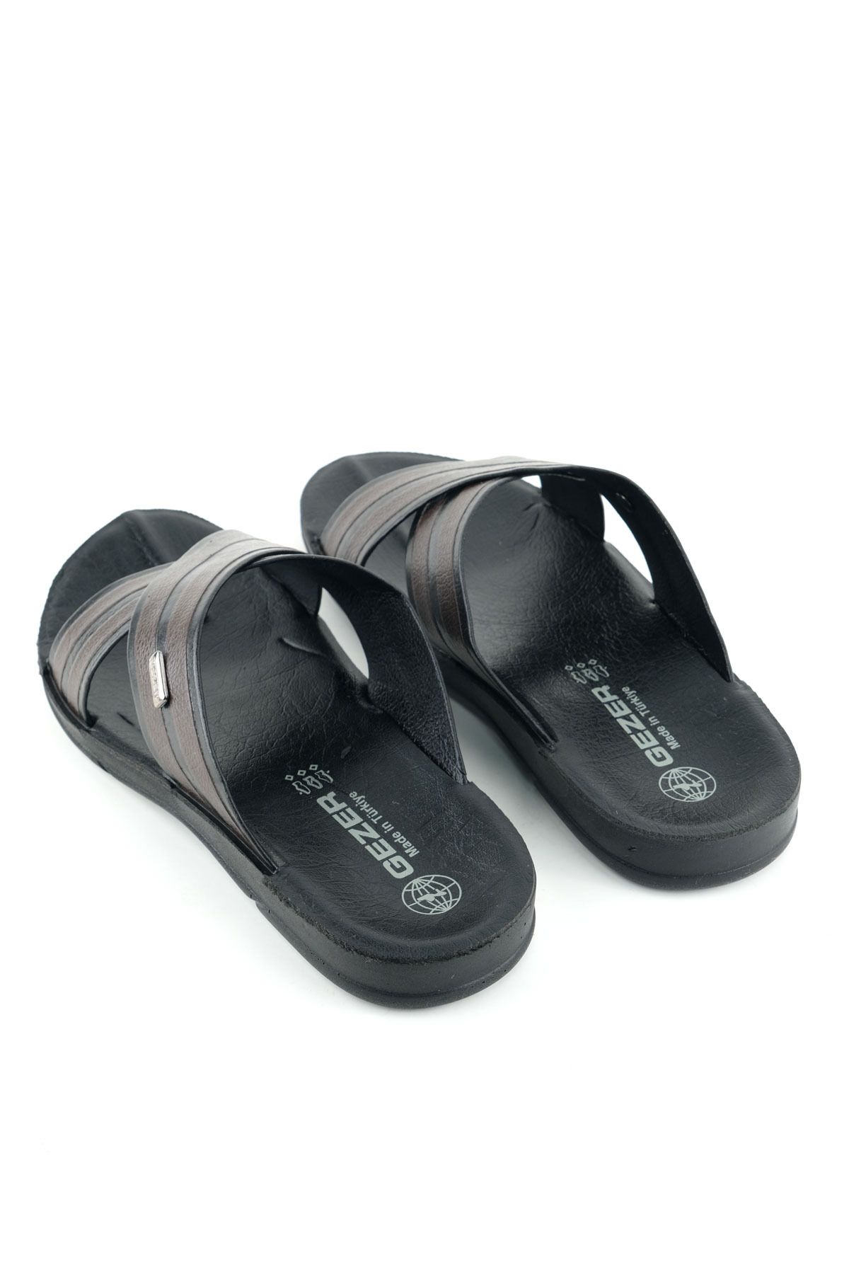 GEZER-Men's Summer Pu Sole Artificial Leather Comfortable Sole Home Garden Daily Slippers 4