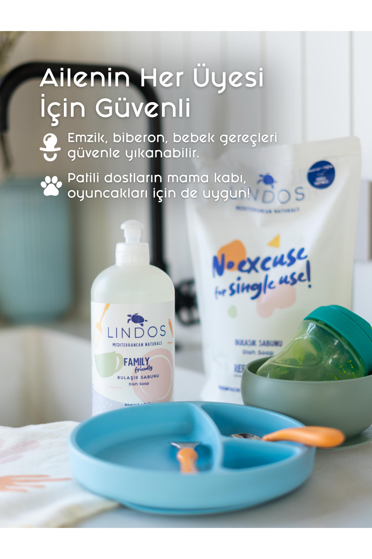 Lindos Doğal Elde Bulaşık Deterjanı %100 Bitkisel Güçlü Lavanta Yağlı 1200 ml fotoğrafı 3 (önizleme)