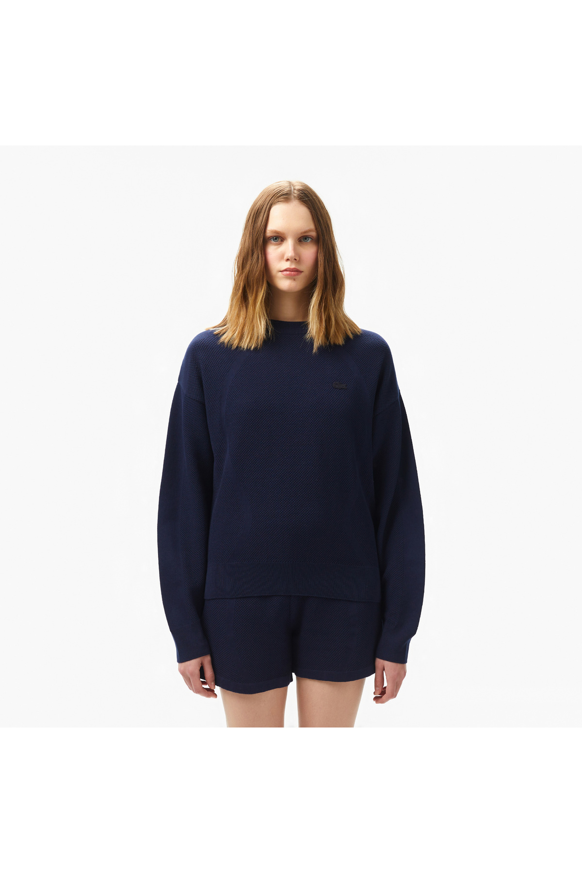 Kadın Bisiklet Yaka Lacivert Triko