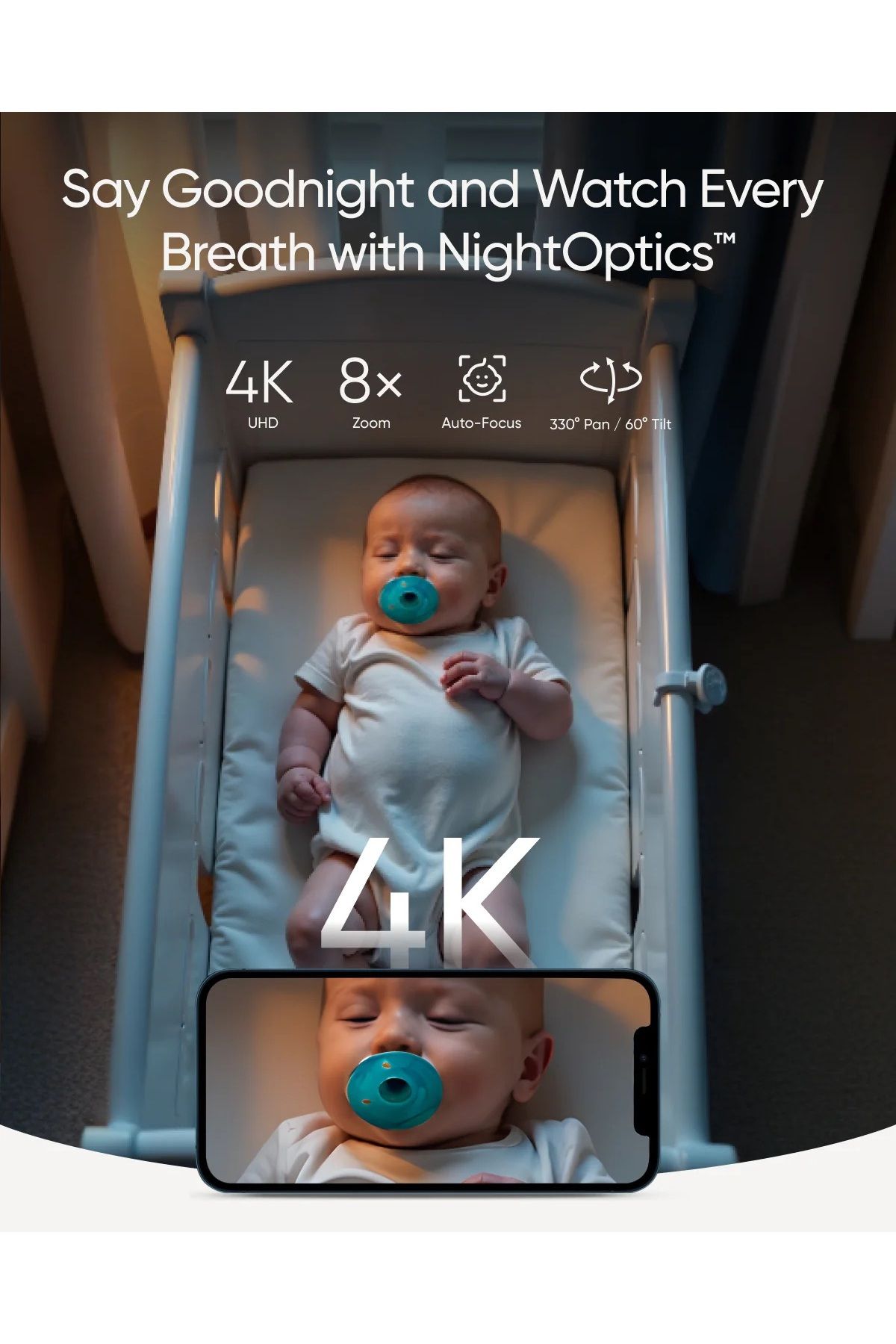 eufy-Eufy E21 Baby Monitor with 4K Hybrid Wi-Fi and Offline Camera and App Control 3