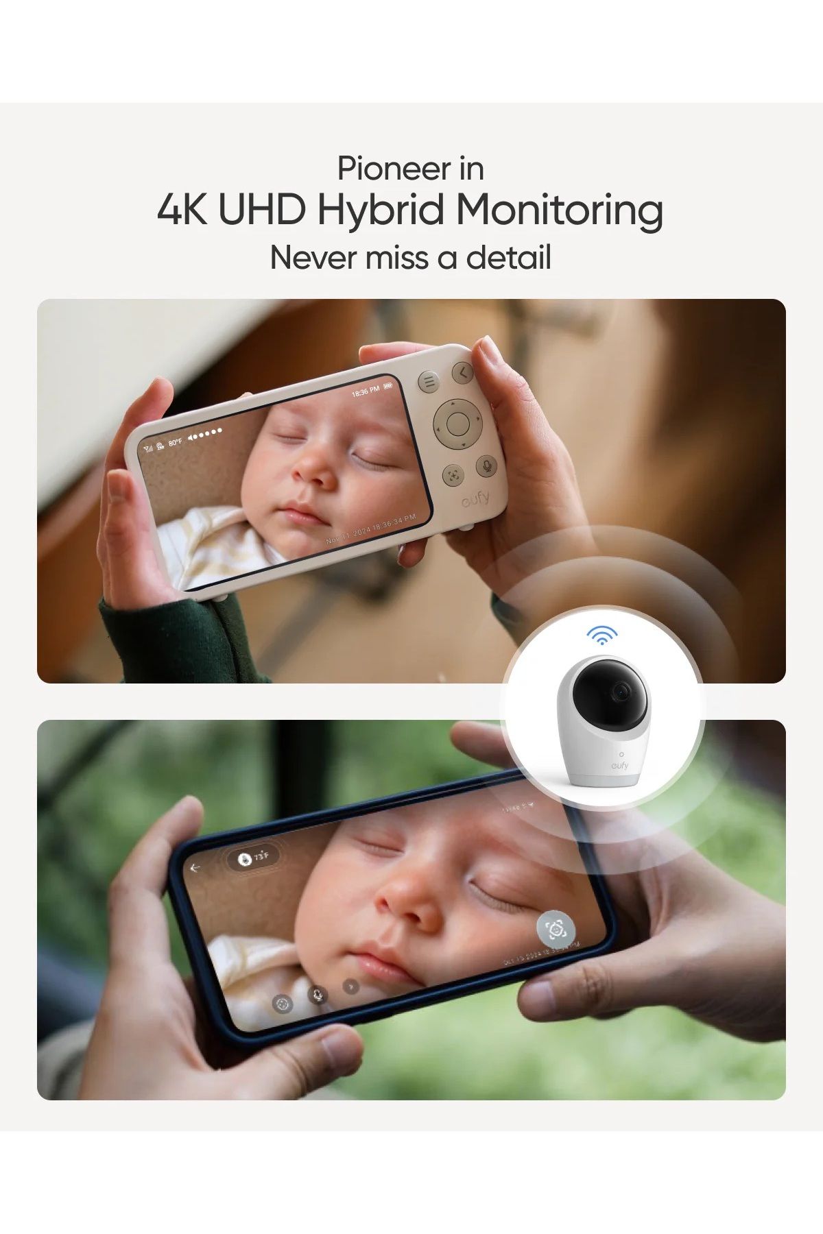 eufy-Eufy E21 Baby Monitor with 4K Hybrid Wi-Fi and Offline Camera and App Control 2