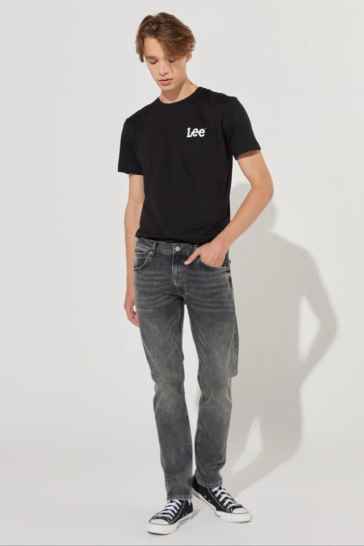 شلوار خاکستری مردانه L719053CM جین Luke Light Grey Lee