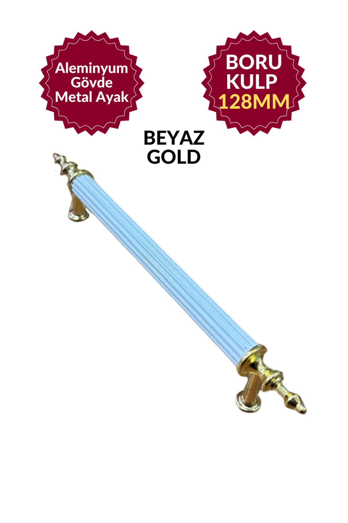 128mm LUXURY Aluminium Metal Tube HANDLE(GOLD) Furniture Kitchen Drawer Cabinet Cover – Durable Design