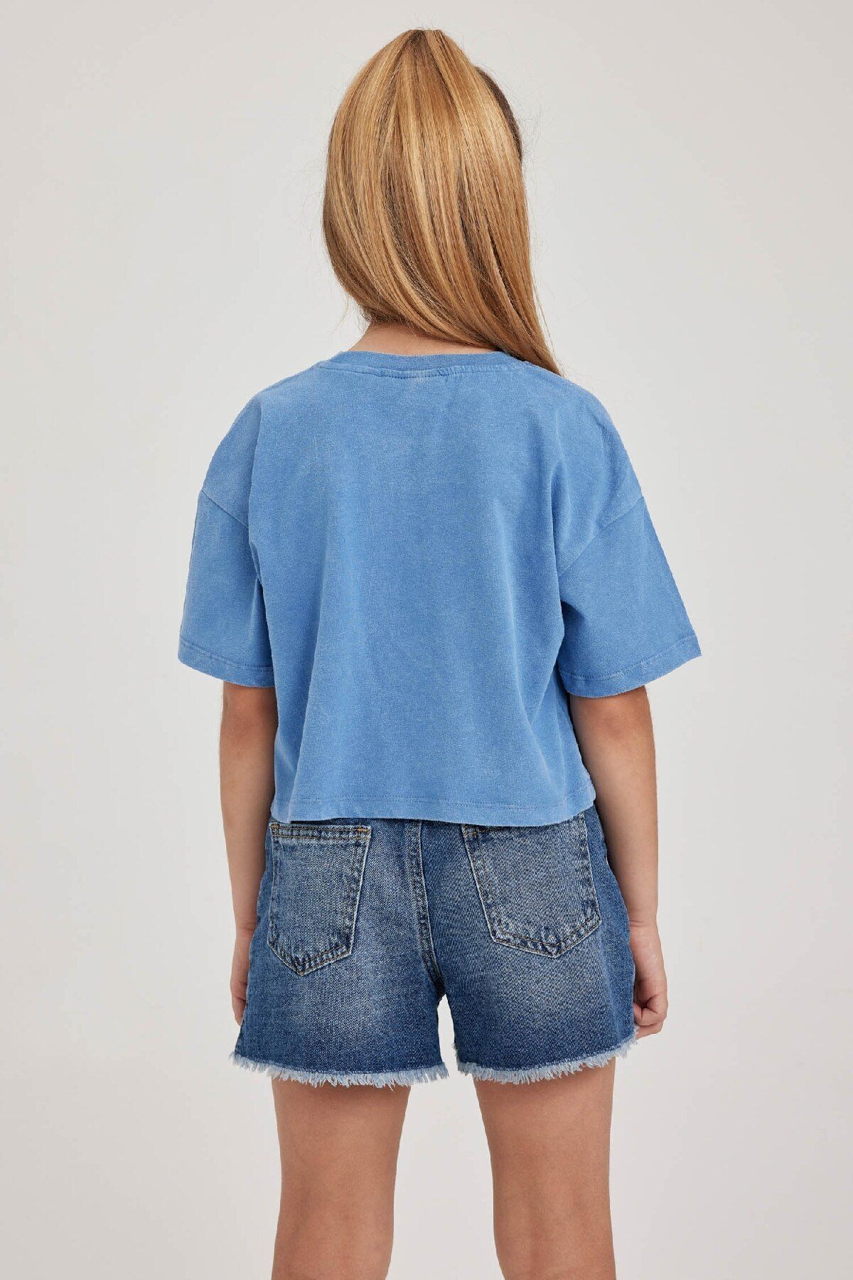 DeFacto-Yale University Girl's Crew Neck Relax Fit T-Shirt A5236a823hs 5