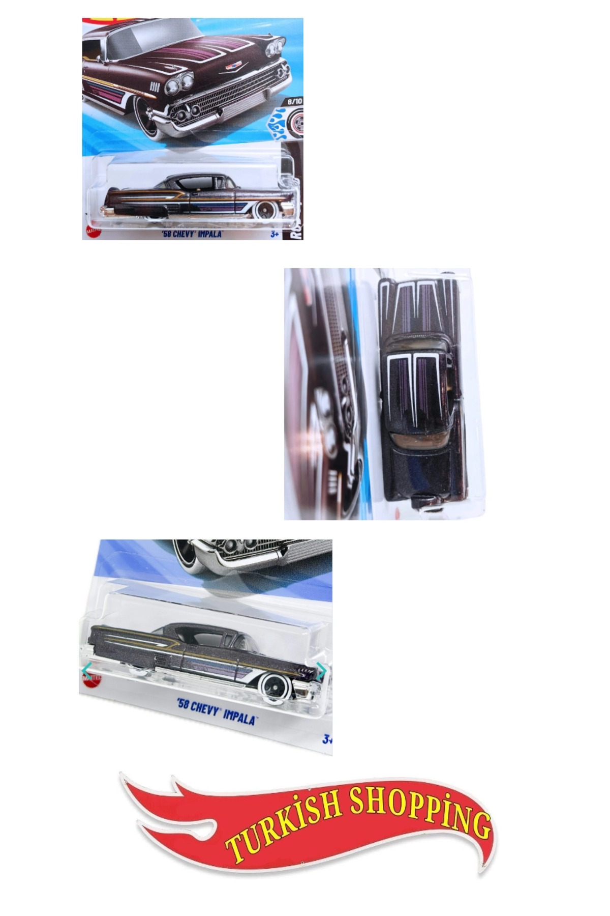 希少レアヴィンテージ1964年 宇宙探査 セット 6枚 HOT WHEELS 1:64 Ölçek 2025 Case 58 Chevy İmpala - Fiyatı, Yorumları