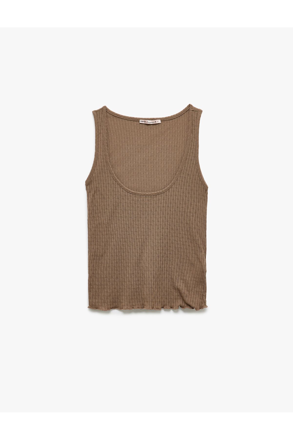 Koton Yeni Sezon Kolsuz Dokulu Krep Kumaş Derin U Yaka Pijama Üstü
