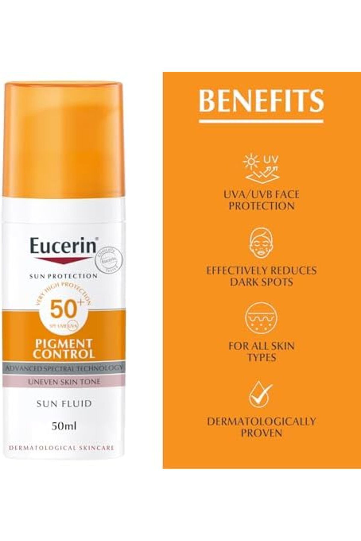 Eucerin-Eucerin Face Sunscreen Even Perfector Pigment Control Sun Fluid with Thiamidol, SPF50+ 4