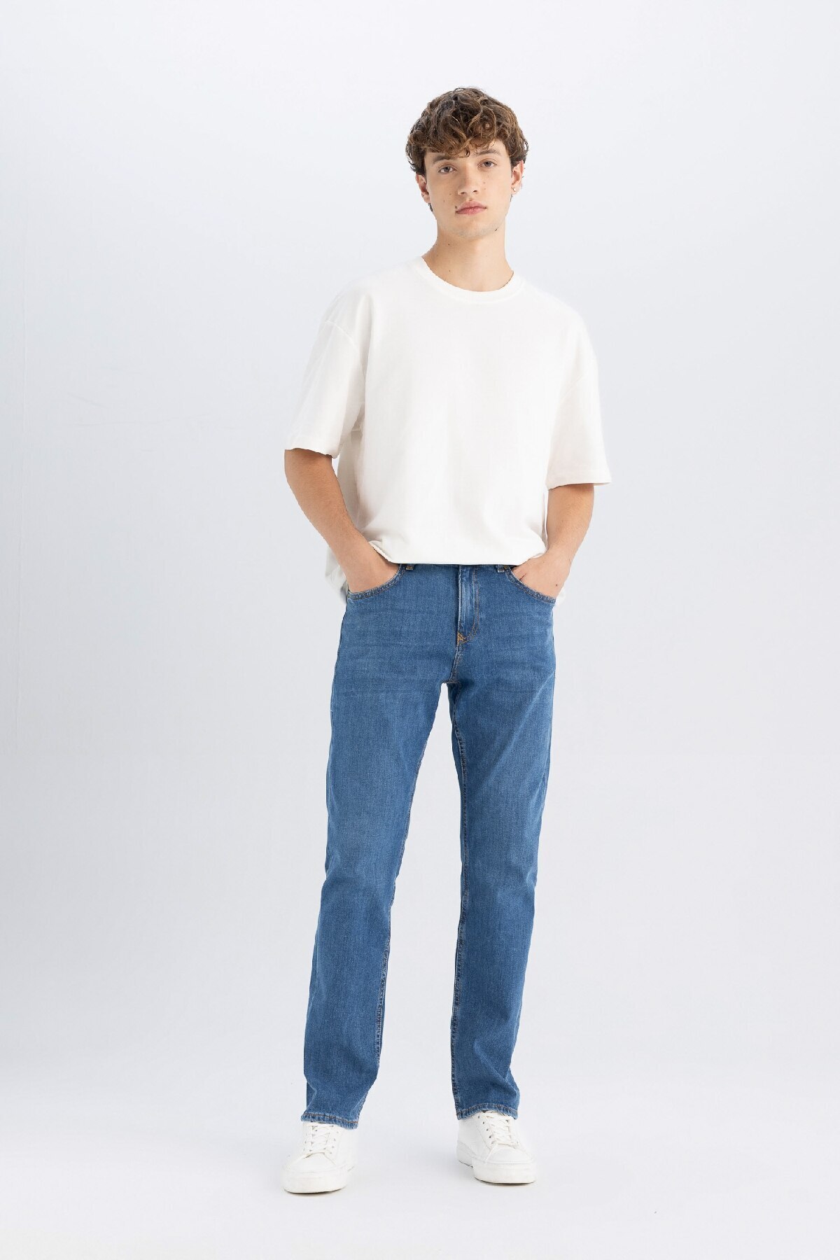 DeFacto-Sergio Брюки джинсові Regular Fit Regular Tommy Труси з заниженою талією A6948ax24sp 3