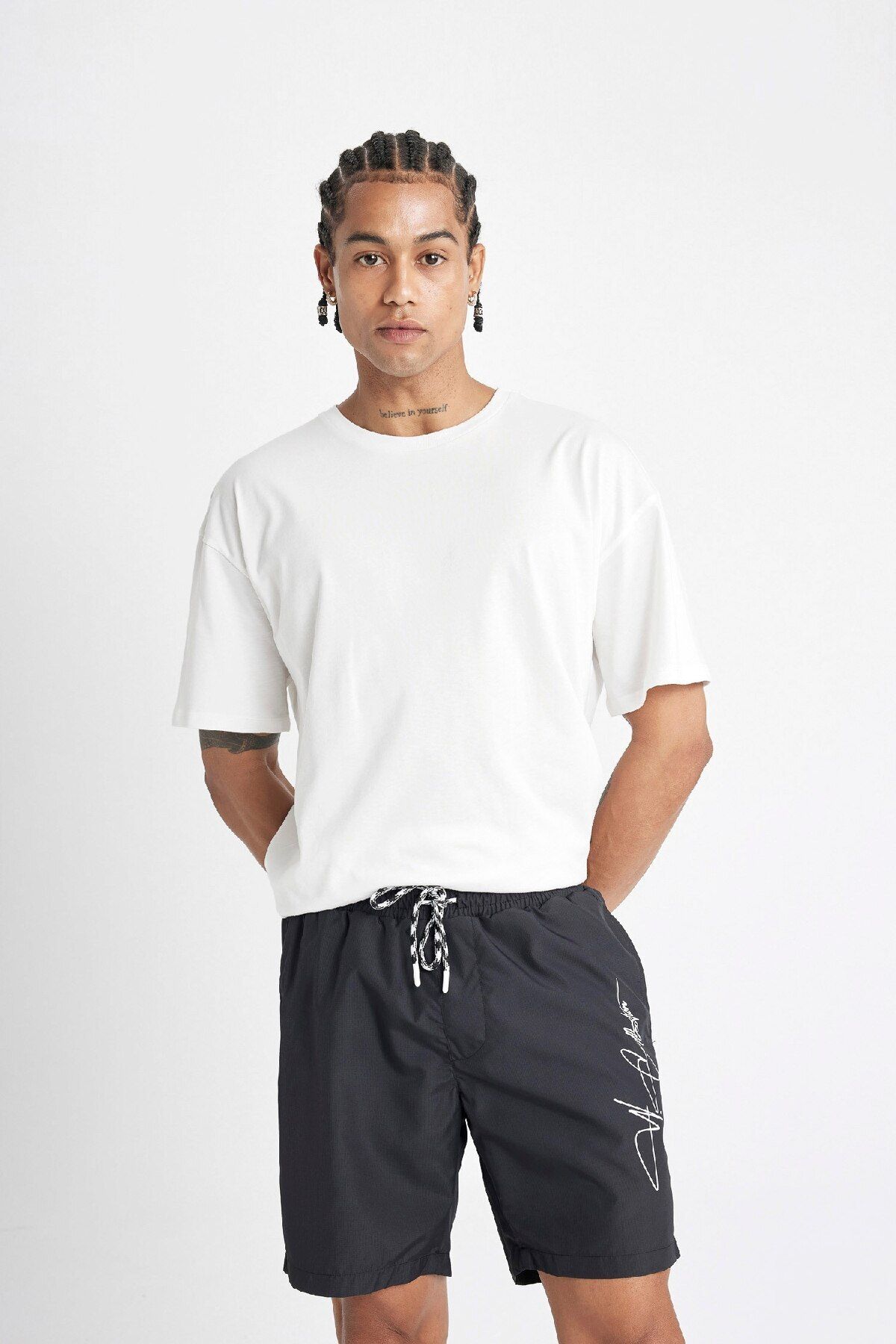 DeFacto-Short Size Regular Fit Sea Shorts - Lined B7255ax24hs 4