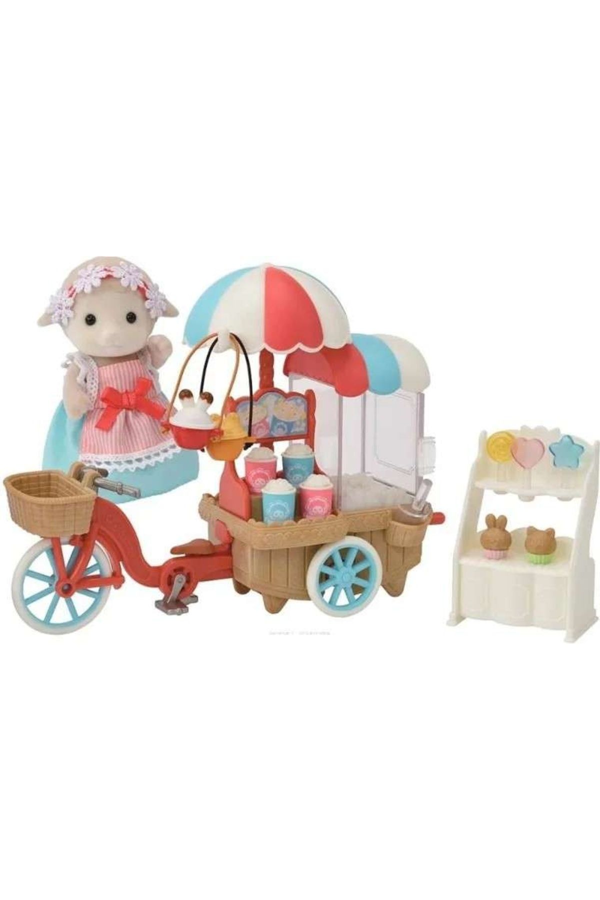 Epoch Sylvanian Families - Set Stand Tricicleta Pentru Popcorn - One Size