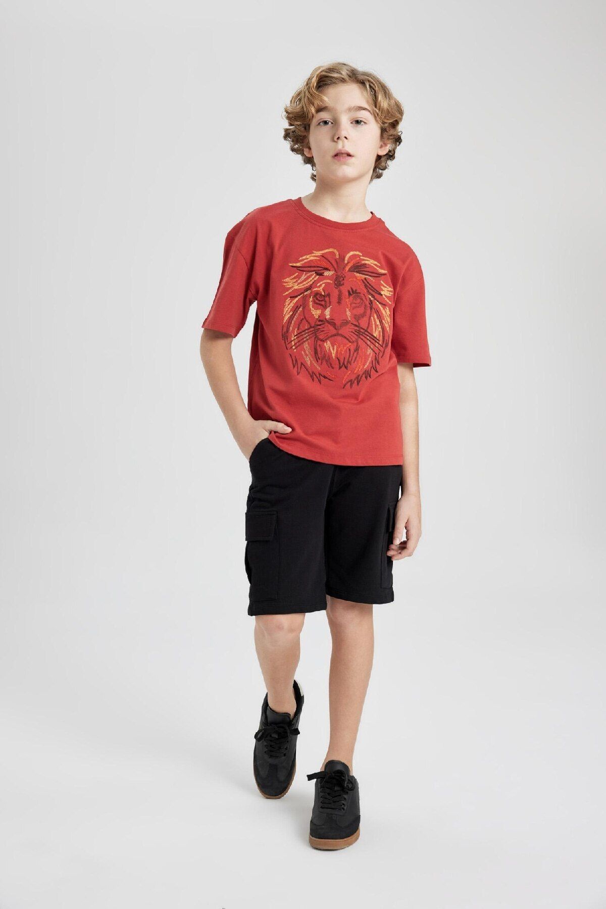DeFacto-Cargo-Shorts mit Tasche für Jungen B5868a824hs 2