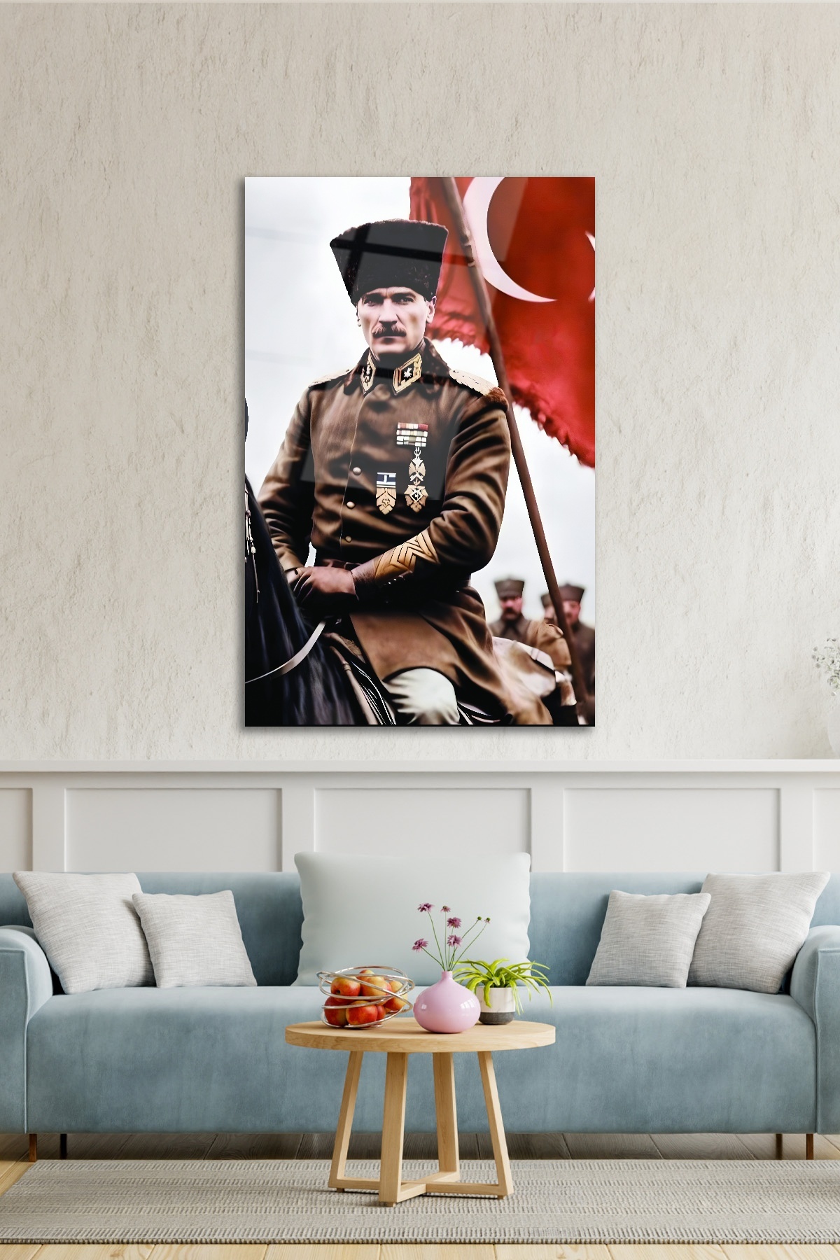 Türk Bayrağı Ve Atatürk Cam Tablo-7 görsel 4