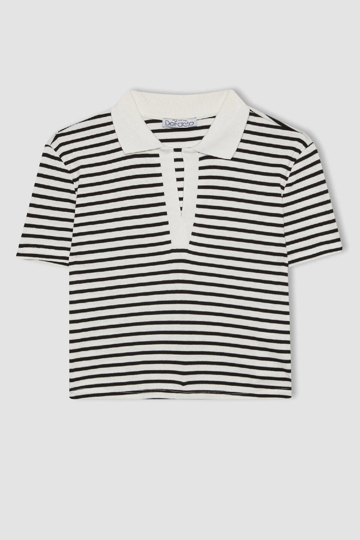 DeFacto-Tricou cu mânecă scurtă cu gât polo 7