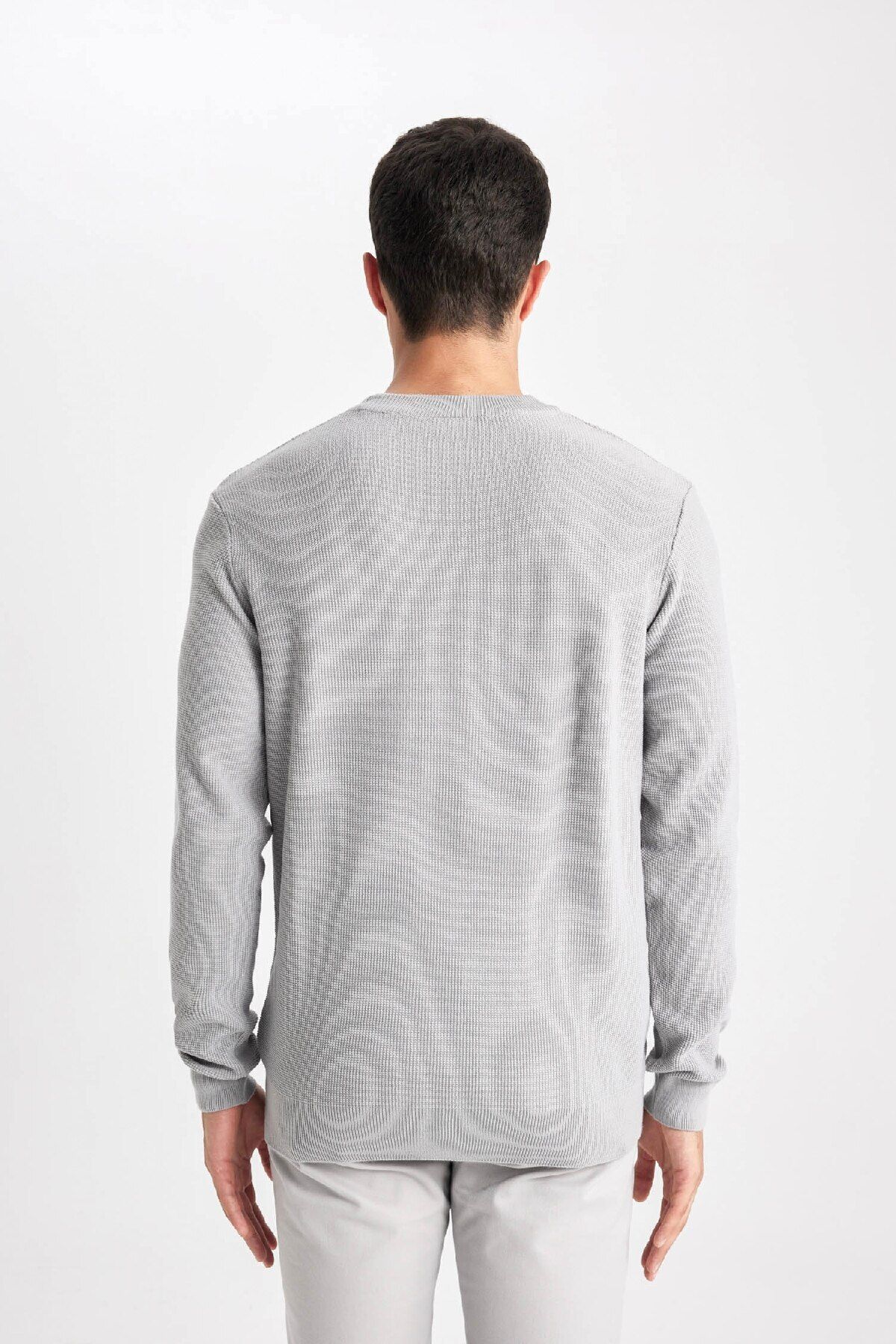 DeFacto-Standard-Passform, normaler Schnitt, Rundhalsausschnitt, Basic, einfarbig, Strickpullover B7763ax24sp 6
