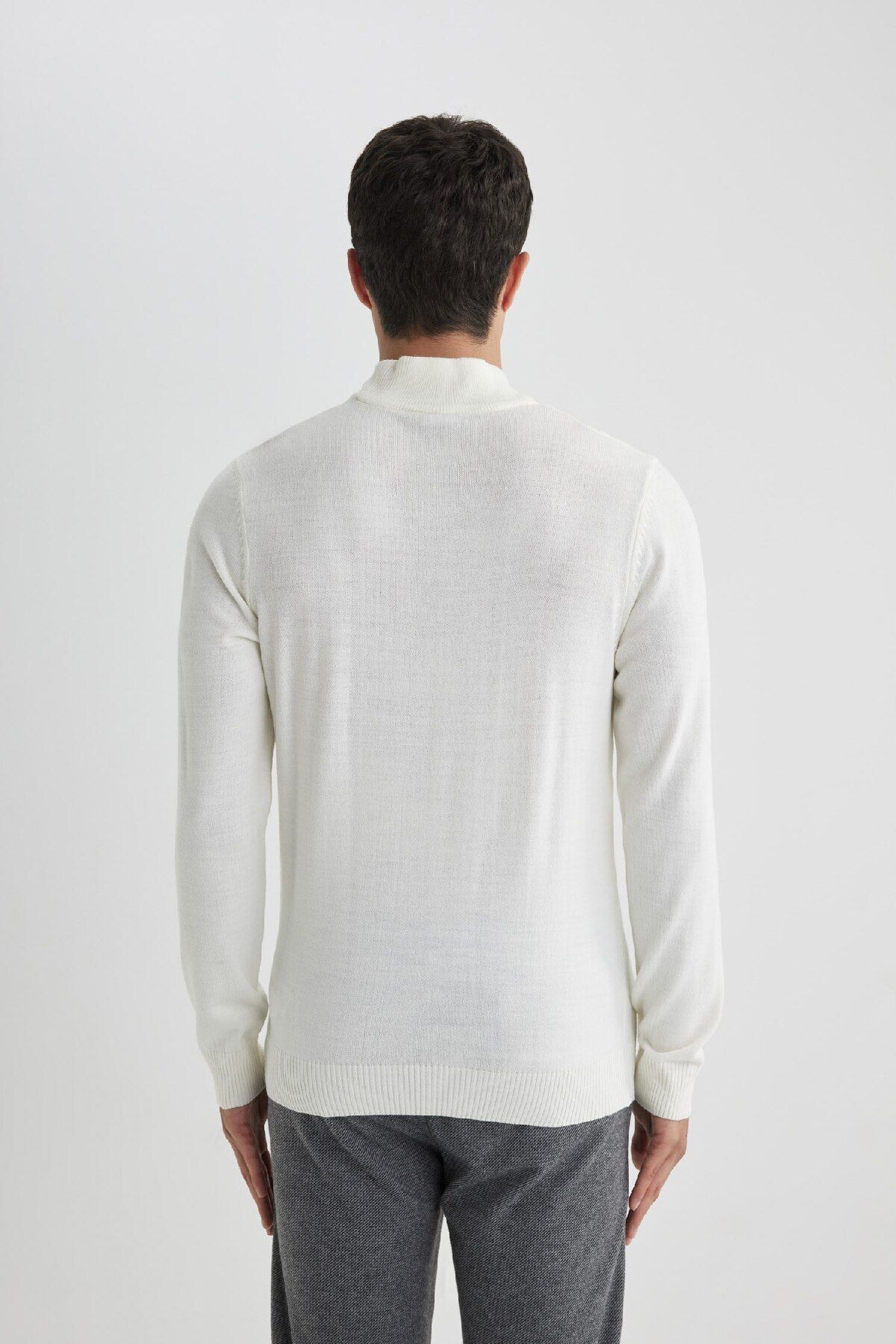 DeFacto-Slim Fit Slim Fit Half Turtleneck Basic Plain Knitwear Pullover R1127az24sp 6