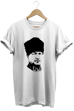 The Baski Atatürk Portre Baskılı %100 Pamuk Premium Tişört