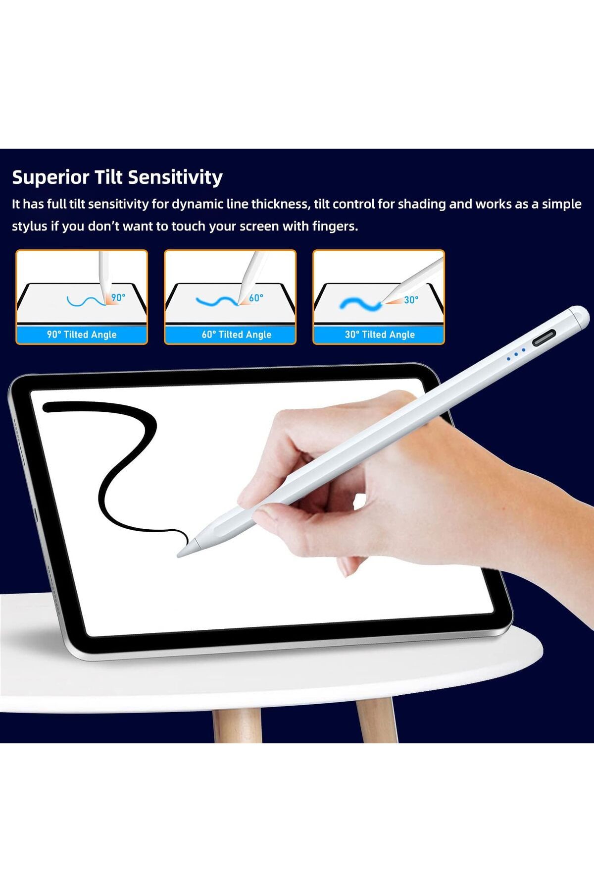 Kipgsm-Ios Android Compatible Tablet Pen Drawing Writing Touch Stylus Pen 3