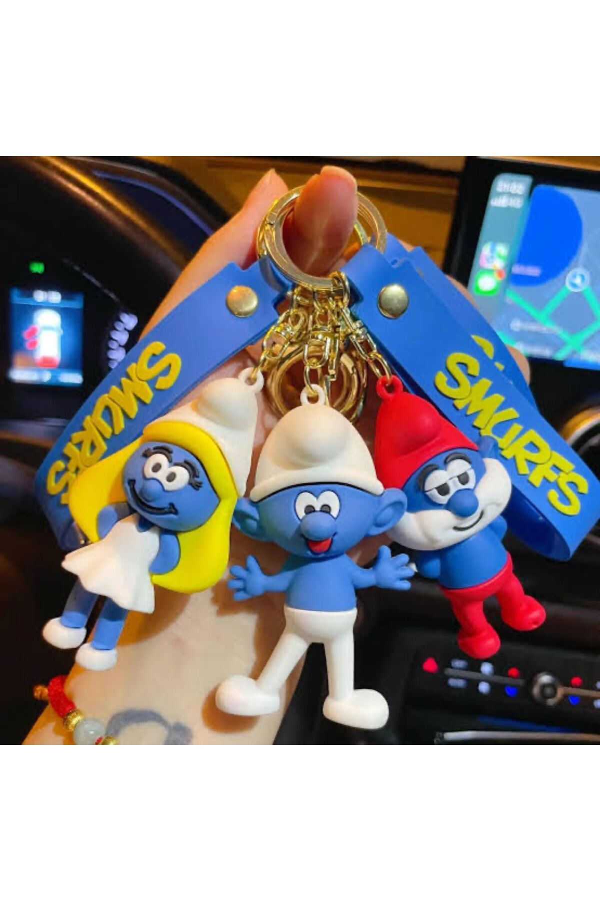 Sensoria-Decorative Smurfs Keychain and Bag Accessory 3D Keychain Silicone Large Size Smurf Smurf 7