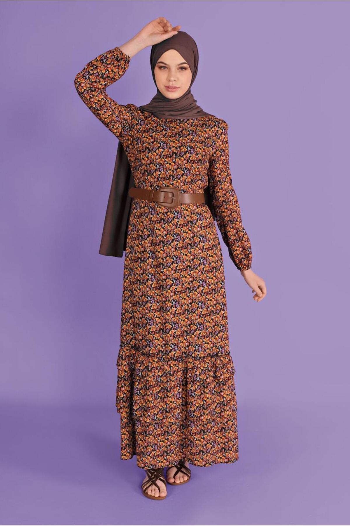 آلوینا لباس گلدار ۴۰۸۱۳ آلوینا لباس گلدار ۴۰۸۱۳