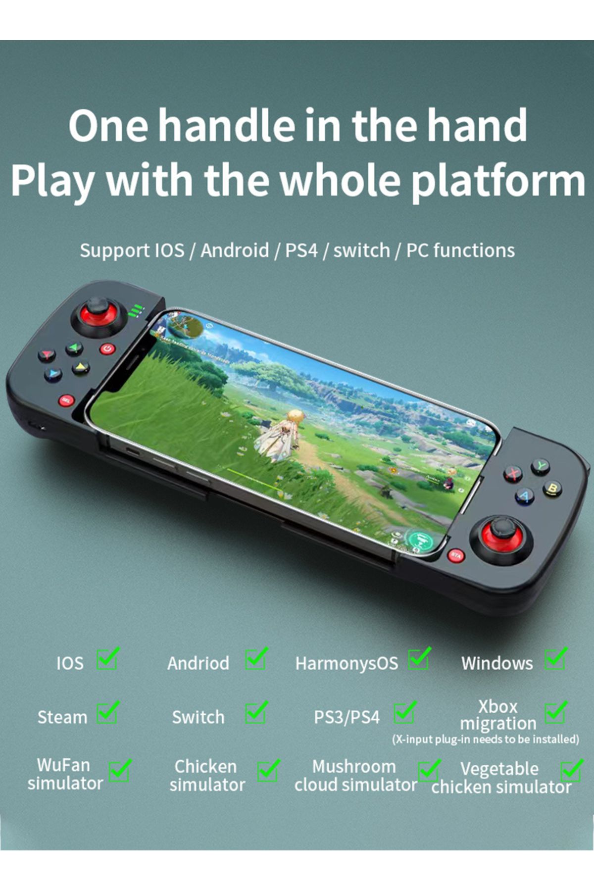 FlashHawk-D3 Mobile Game Controller Gamepad for iPhone iOS Android PC PS4 Switch 5
