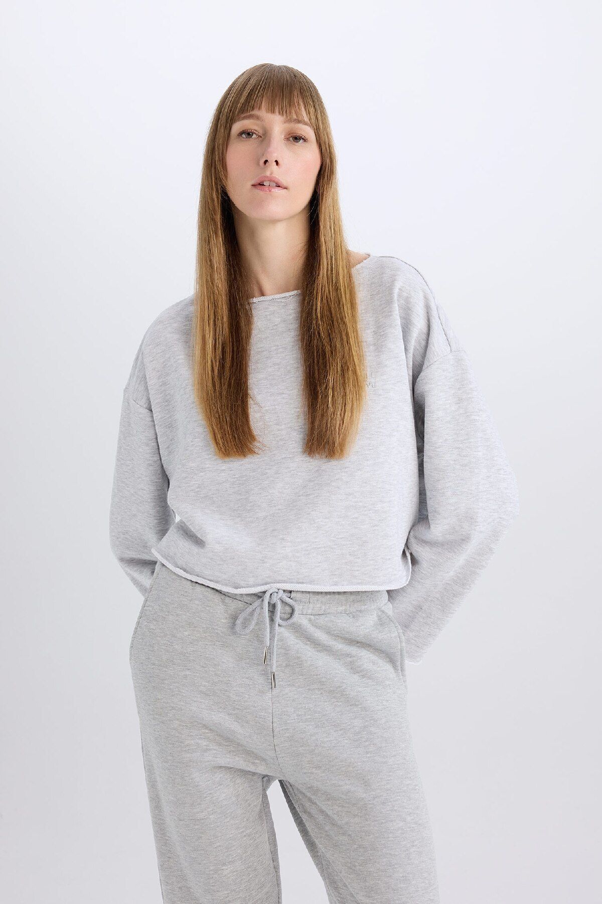DeFacto-Topuri de pijama cu mânecă lungă cu gât crew Fall In Love - B1279ax23wn 4