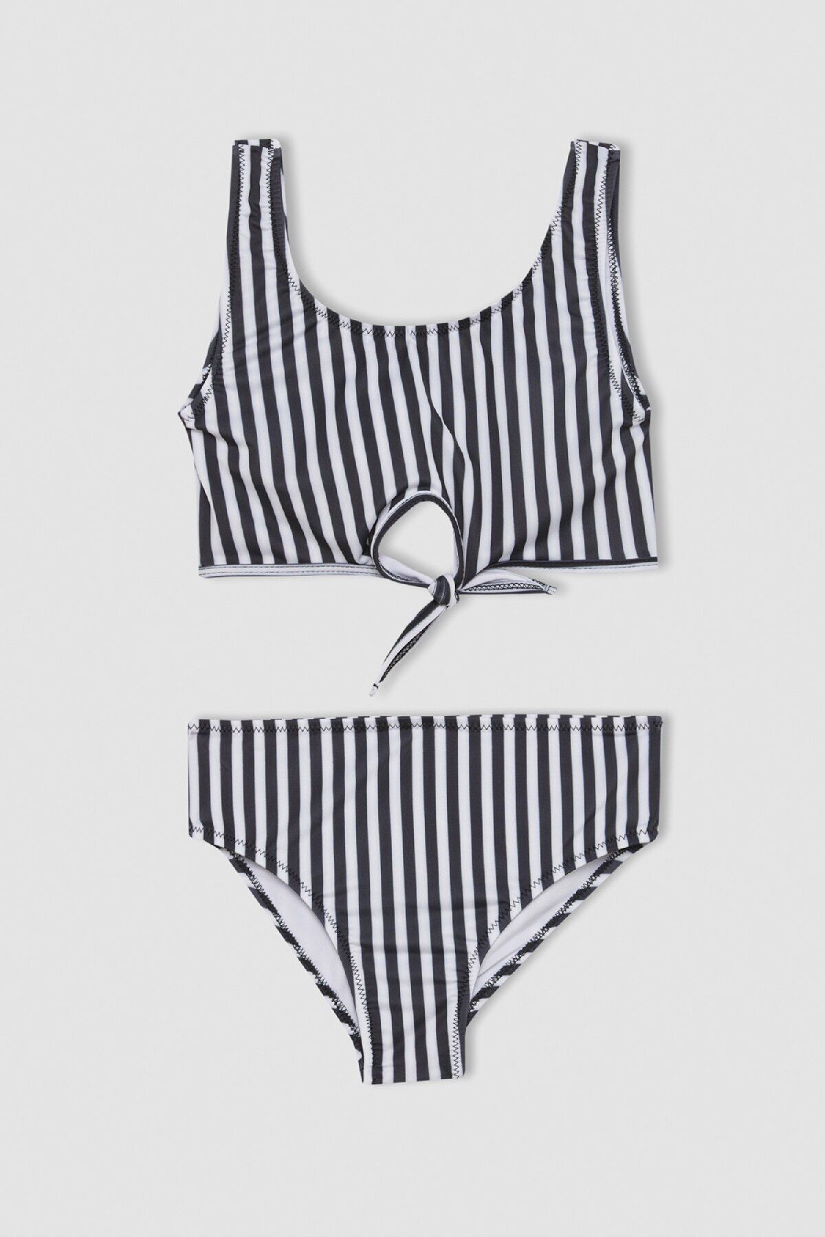 DeFacto Zestaw Bikini Dla Dziewczynki W Paski – Kobieta - 8–9 years