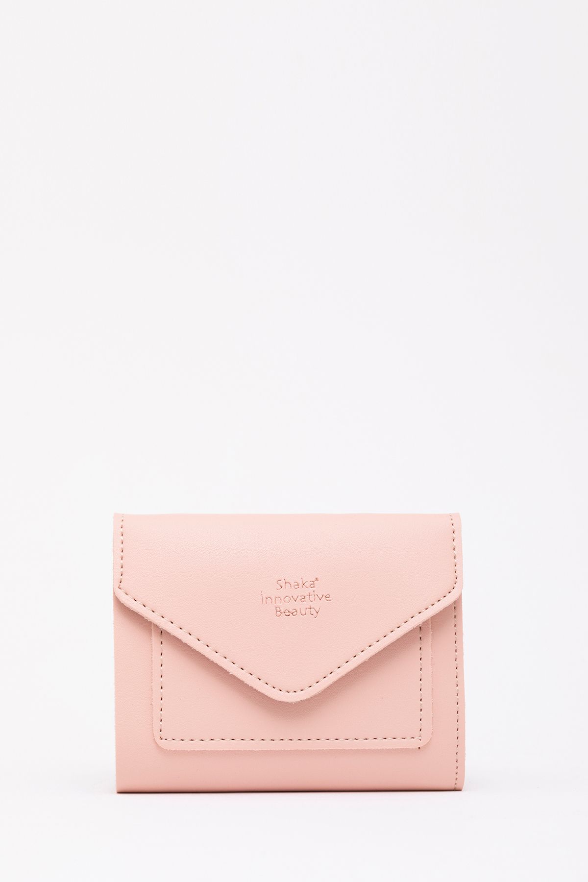 SHAKA-Powder Shk67 Faux Leather Coin and Paper Money Compartment Snap Card Holder Envelope Model Pocket Wallet 1